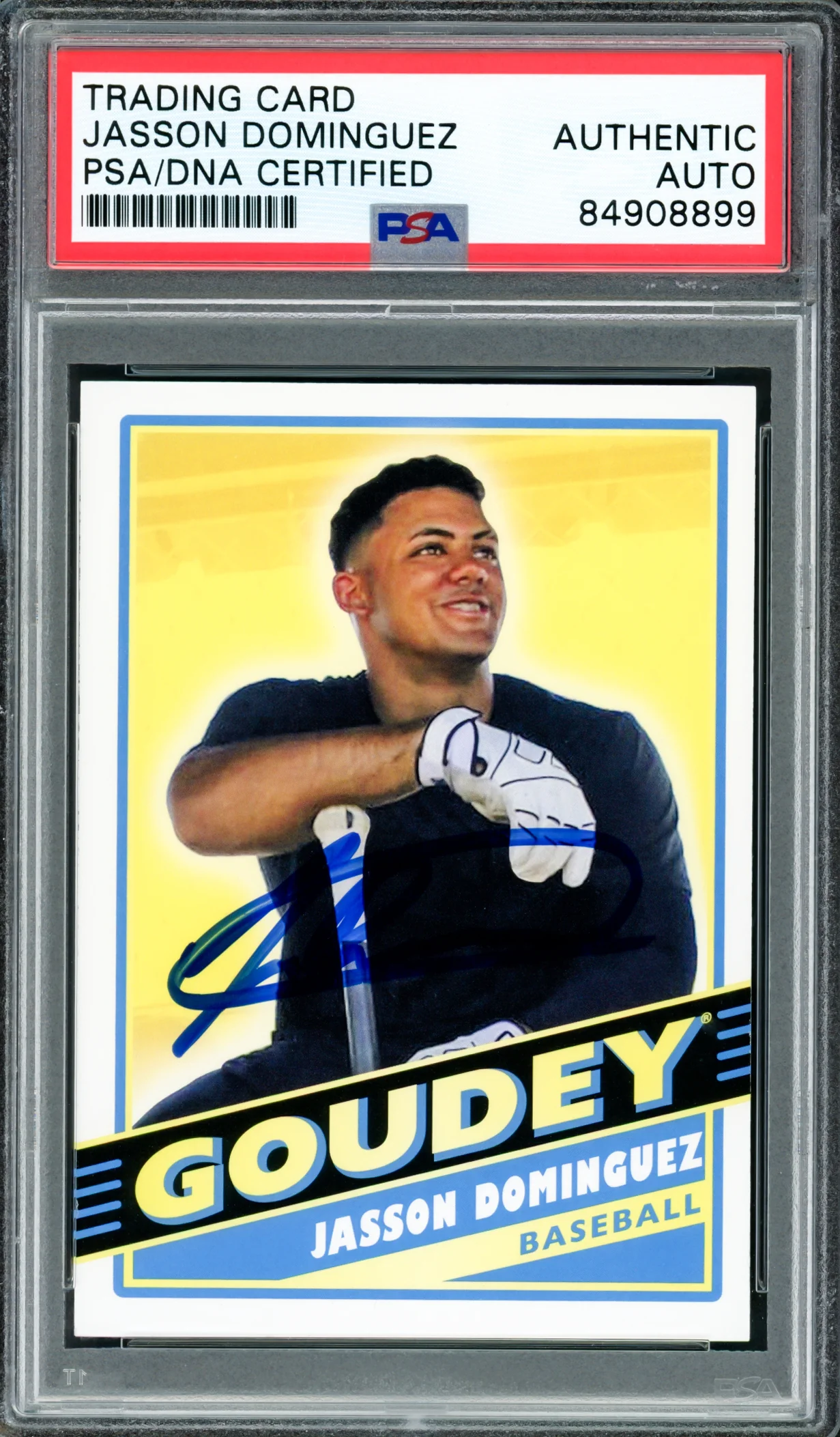 Jasson Dominguez Autographed 2020 Upper Deck Goodwin Champions Goudey Rookie Card #G45 New York Yankees PSA/DNA #84908899