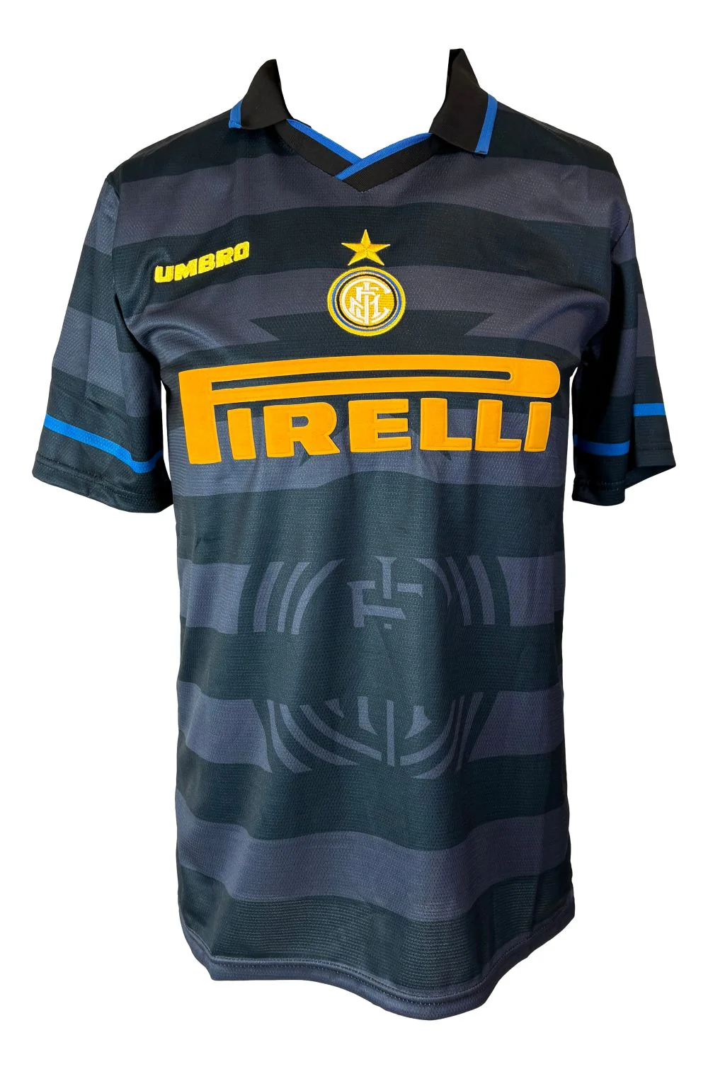 Javier Zanetti Signed Inter Milan Blue Umbro Soccer Jersey BAS - Image 3