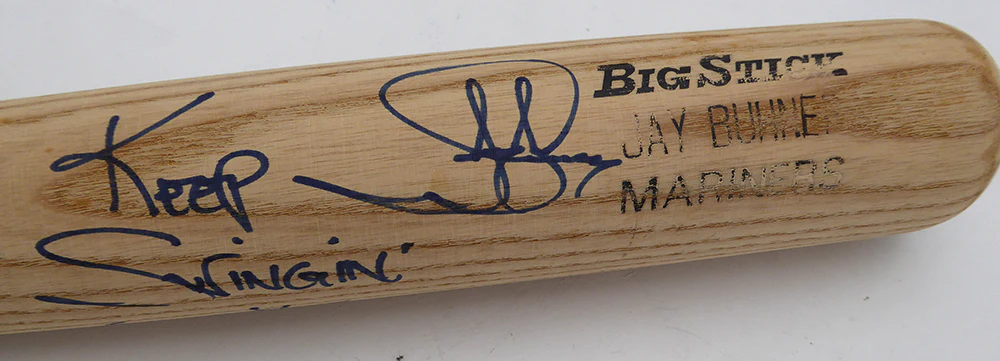 Jay Buhner Autographed 1998 Game Issued Rawlings Bat Seattle Mariners "Keep Swinging" Beckett BAS QR #BU87139 - Image 2