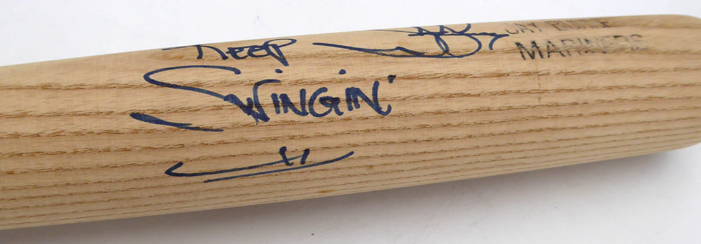 Jay Buhner Autographed 1998 Game Issued Rawlings Bat Seattle Mariners "Keep Swinging" Beckett BAS QR #BU87139 - Image 3