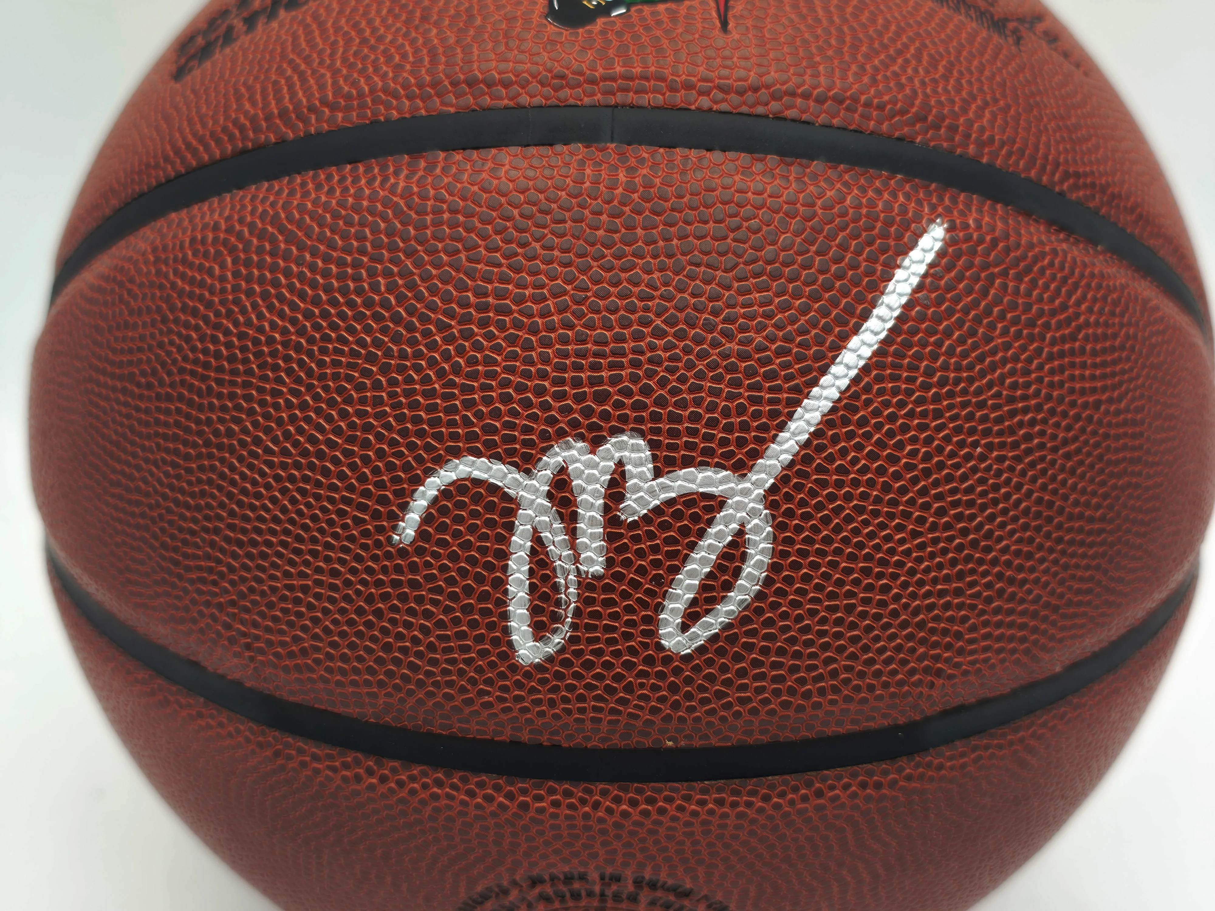 Jaylen Brown Autographed Composite Leather Boston Celtics Logo Basketball Beckett BAS Witness Stock #256842 - Image 2
