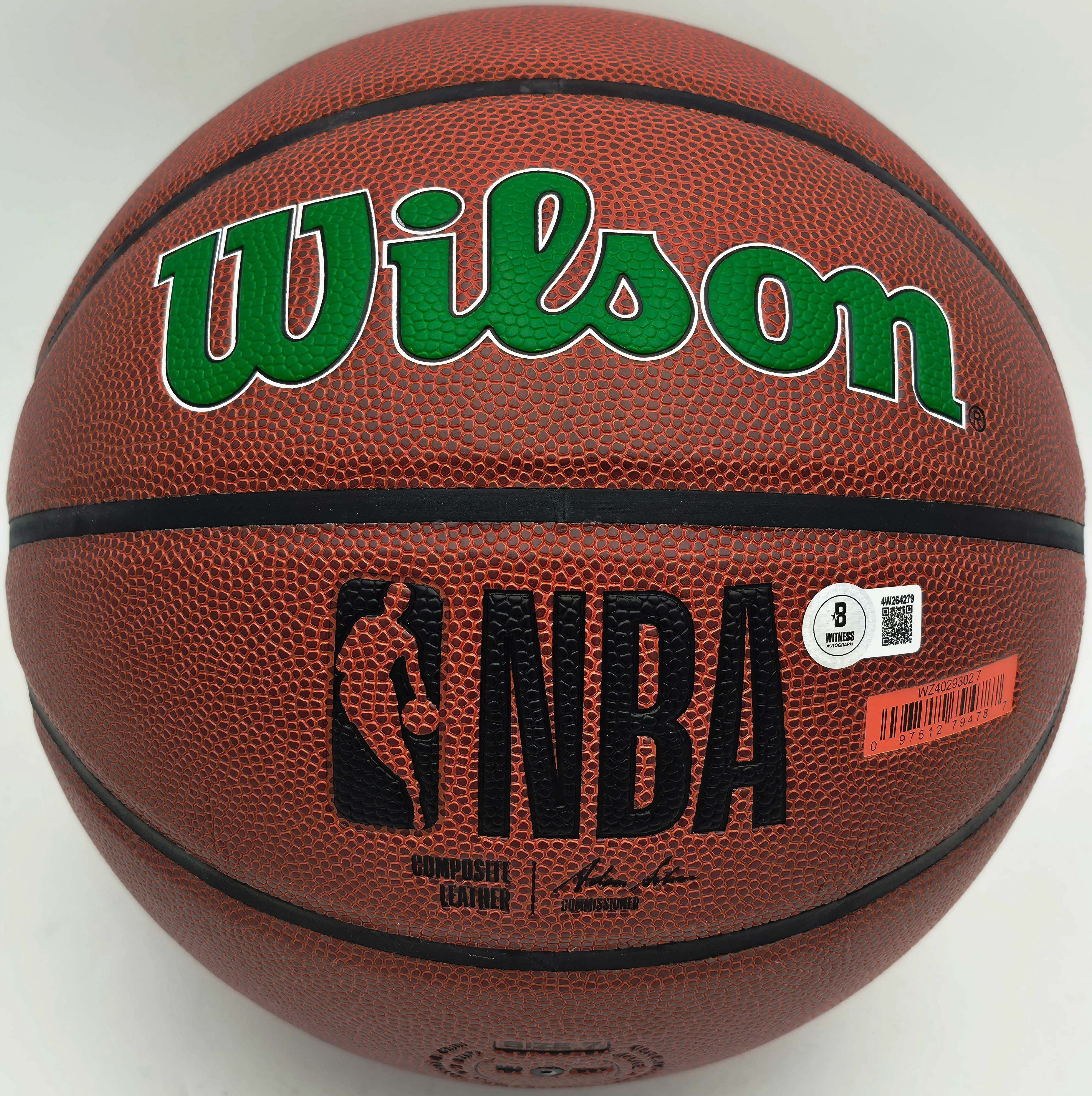 Jaylen Brown Autographed Composite Leather Boston Celtics Logo Basketball Beckett BAS Witness Stock #256842 - Image 4