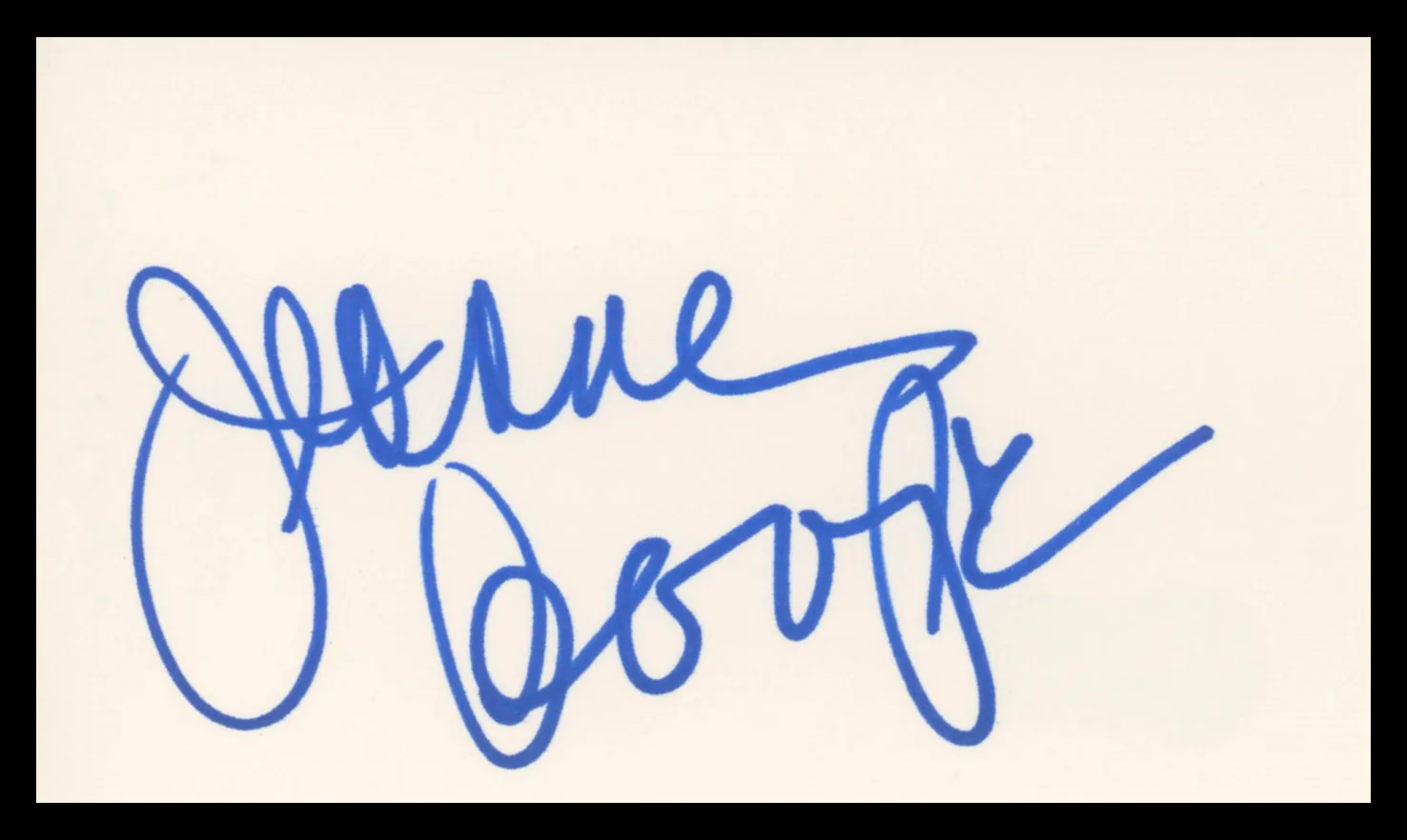 Jeanne Cooper The Young and the Restless Signed 3x5 Index Card BAS #BV02120 - Image 2
