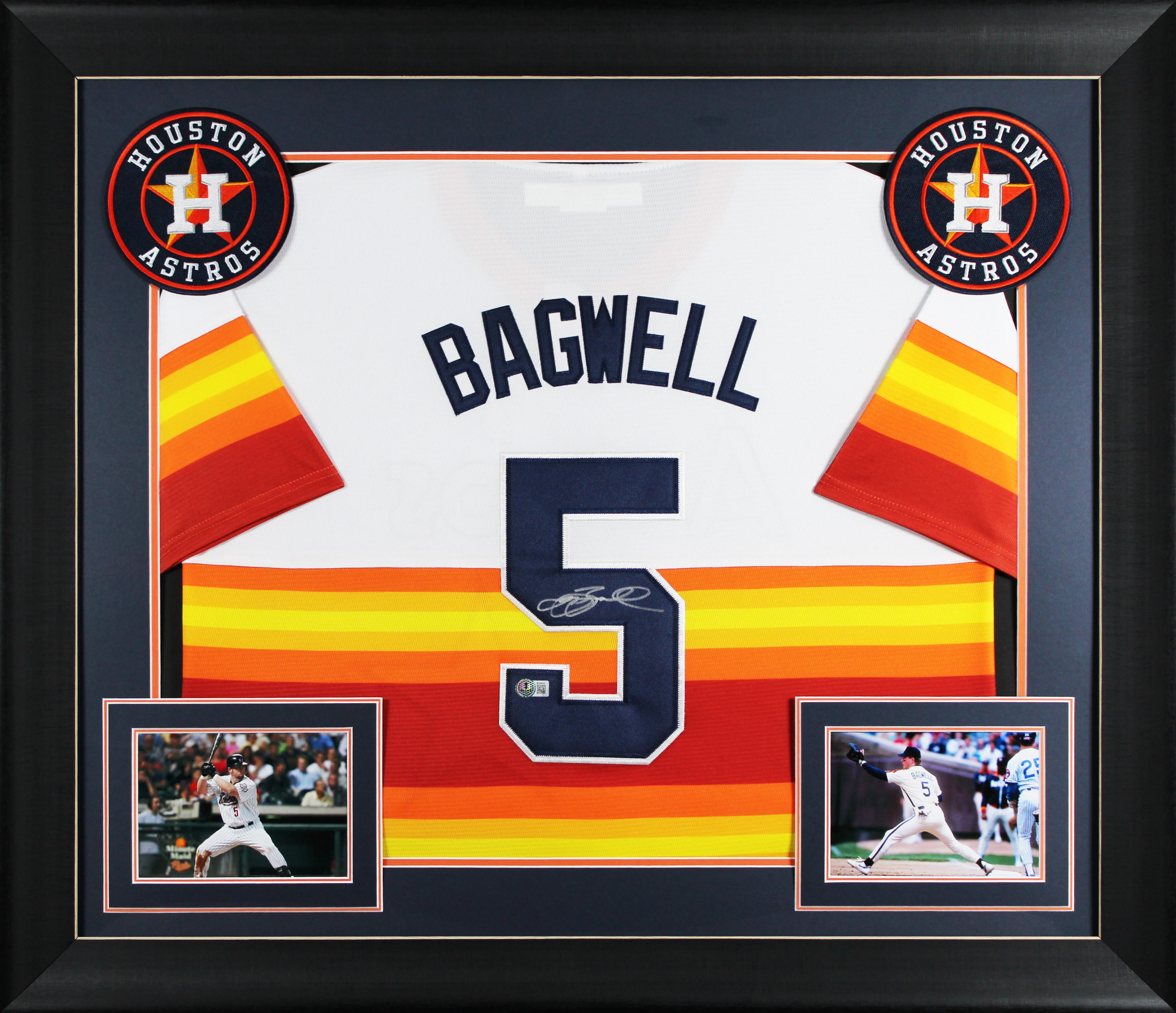 Jeff Bagwell Authentic Signed White Pro Style Framed Jersey BAS #BQ96645 - Image 2