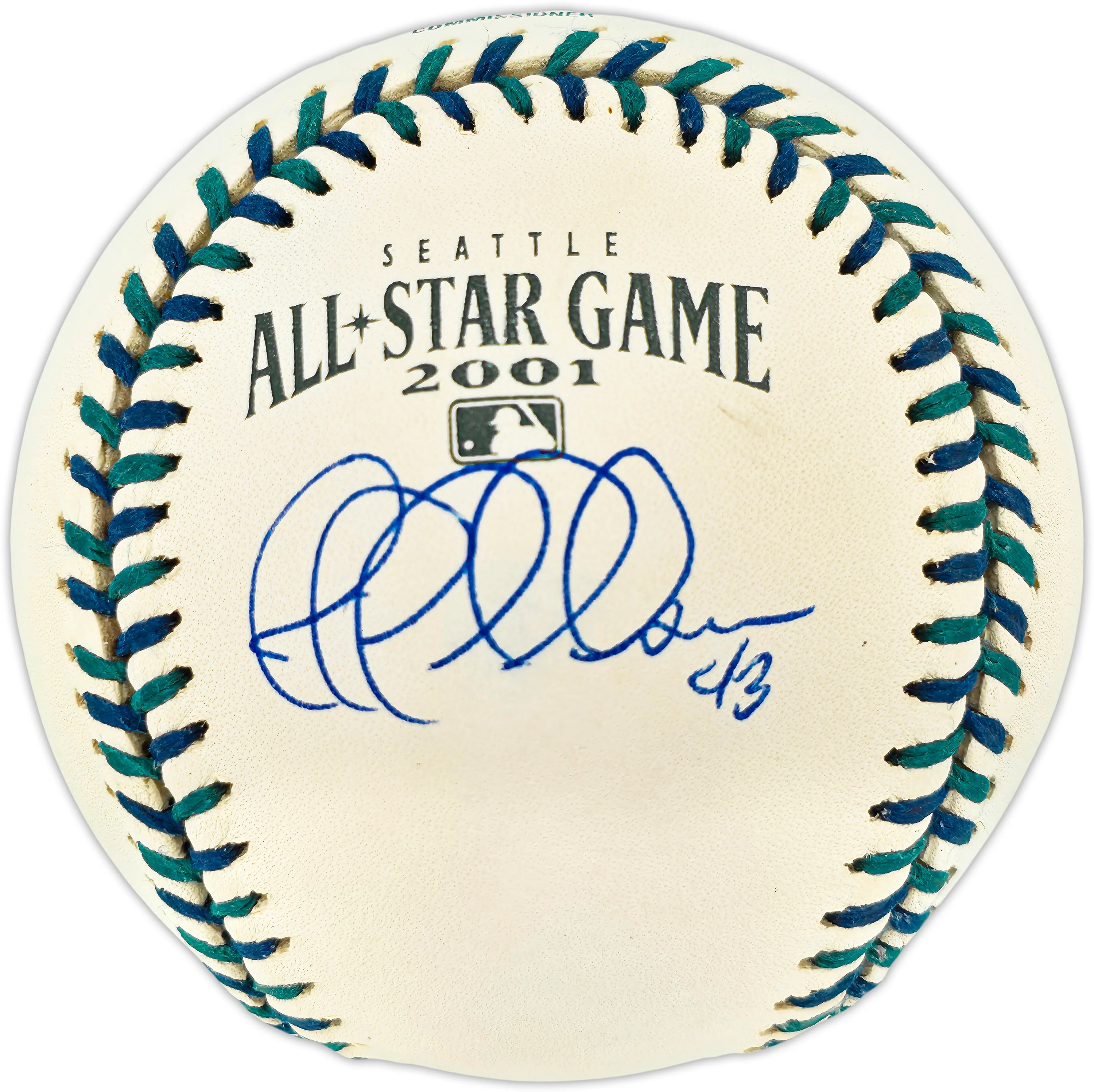 Jeff Nelson Autographed Official 2001 All Star Game Logo Baseball Seattle Mariners MCS Holo #63672