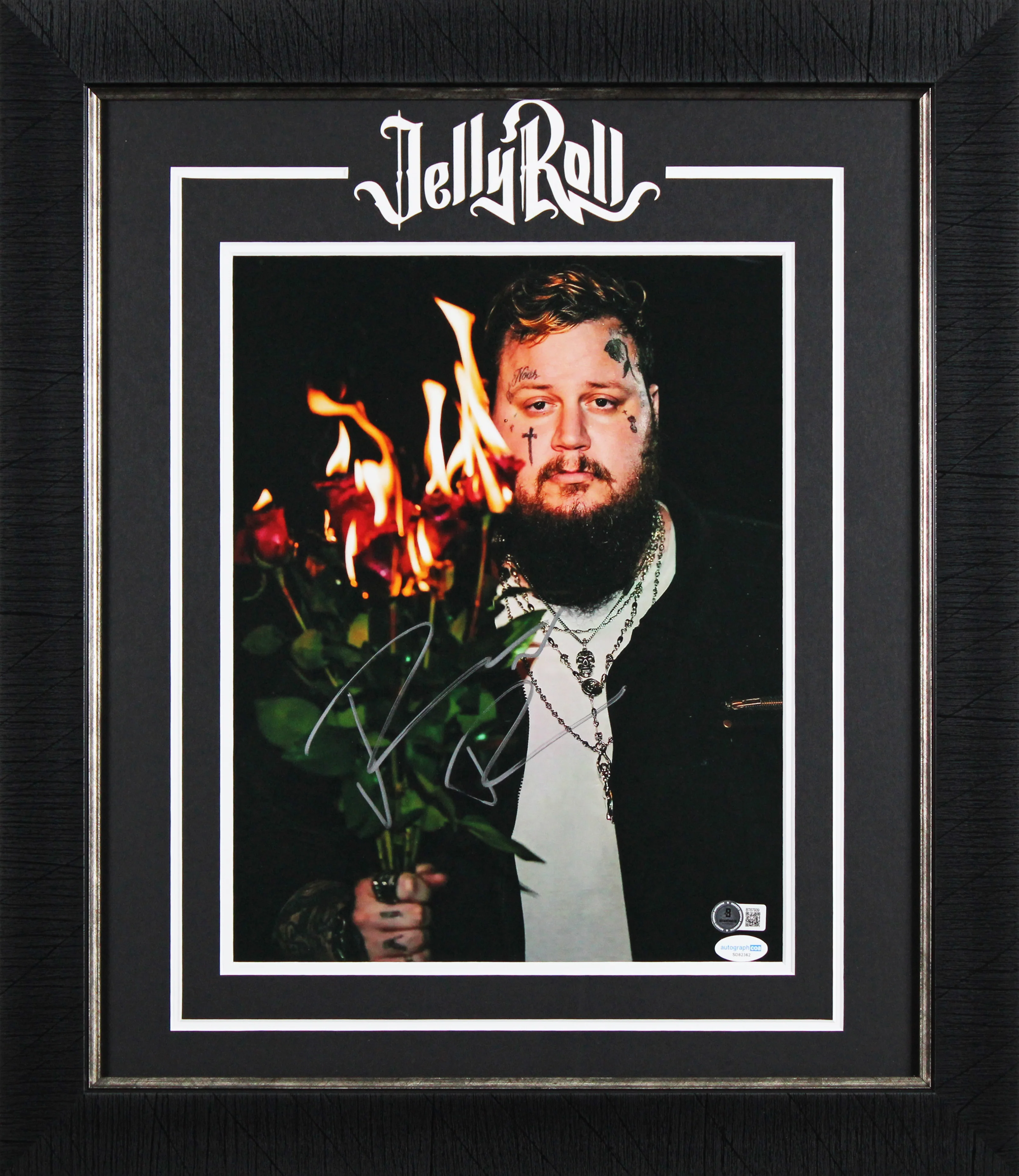 Jelly Roll Authentic Signed 11x14 Framed Photo Autographed BAS #BT67939 - Image 2