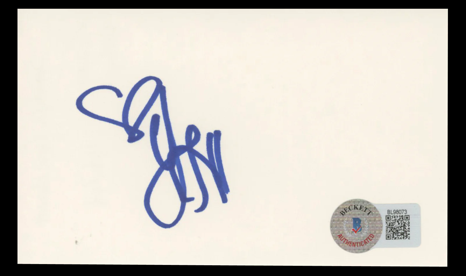 Jennifer Love Hewitt Party of Five Authentic Signed 3x5 Index Card BAS #BL98073 - Image 2