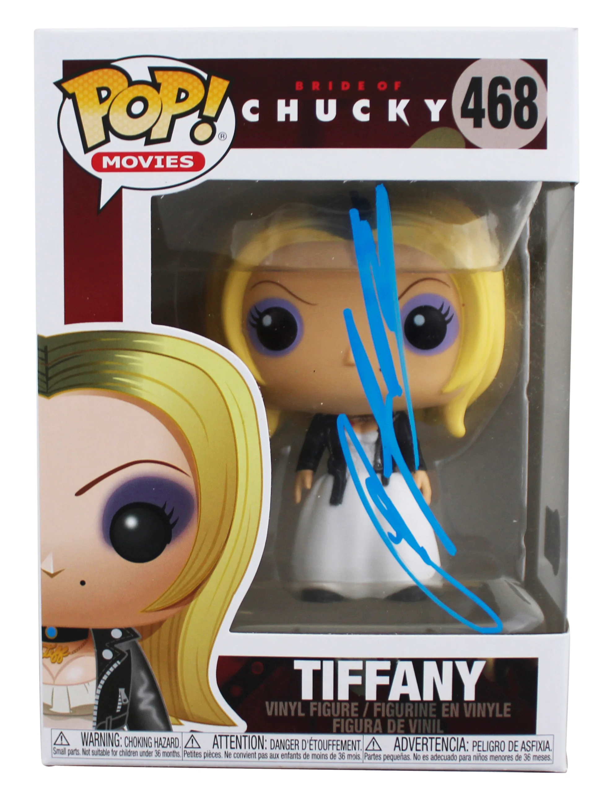 Jennifer Tilly Bride of Chucky Signed Tiffany #468 Funko Pop Vinyl Figure BAS - Image 2