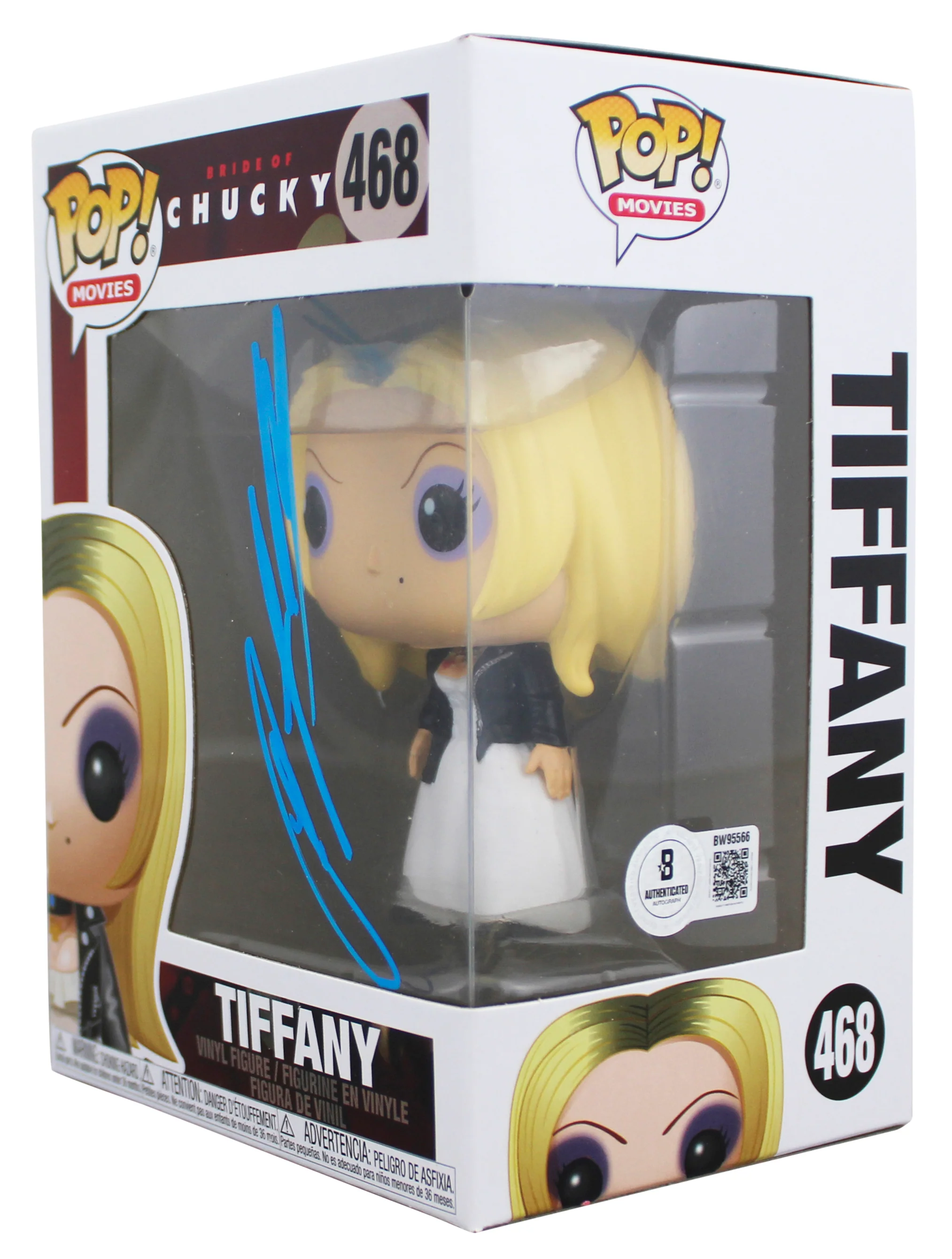 Jennifer Tilly Bride of Chucky Signed Tiffany #468 Funko Pop Vinyl Figure BAS - Image 3