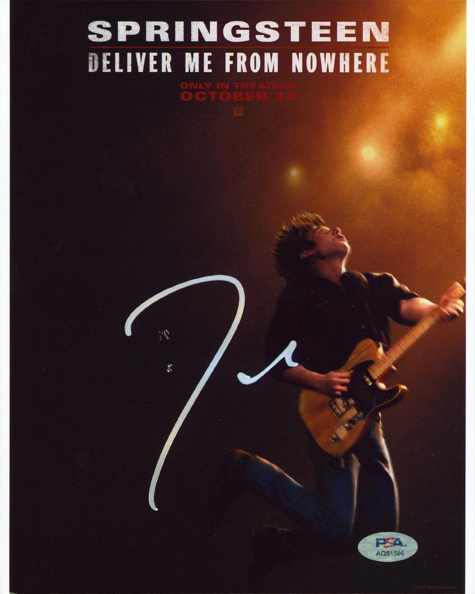 Jeremy Allen White Springsteen Authentic Signed 8x10 Photo PSA/DNA #AQ51508