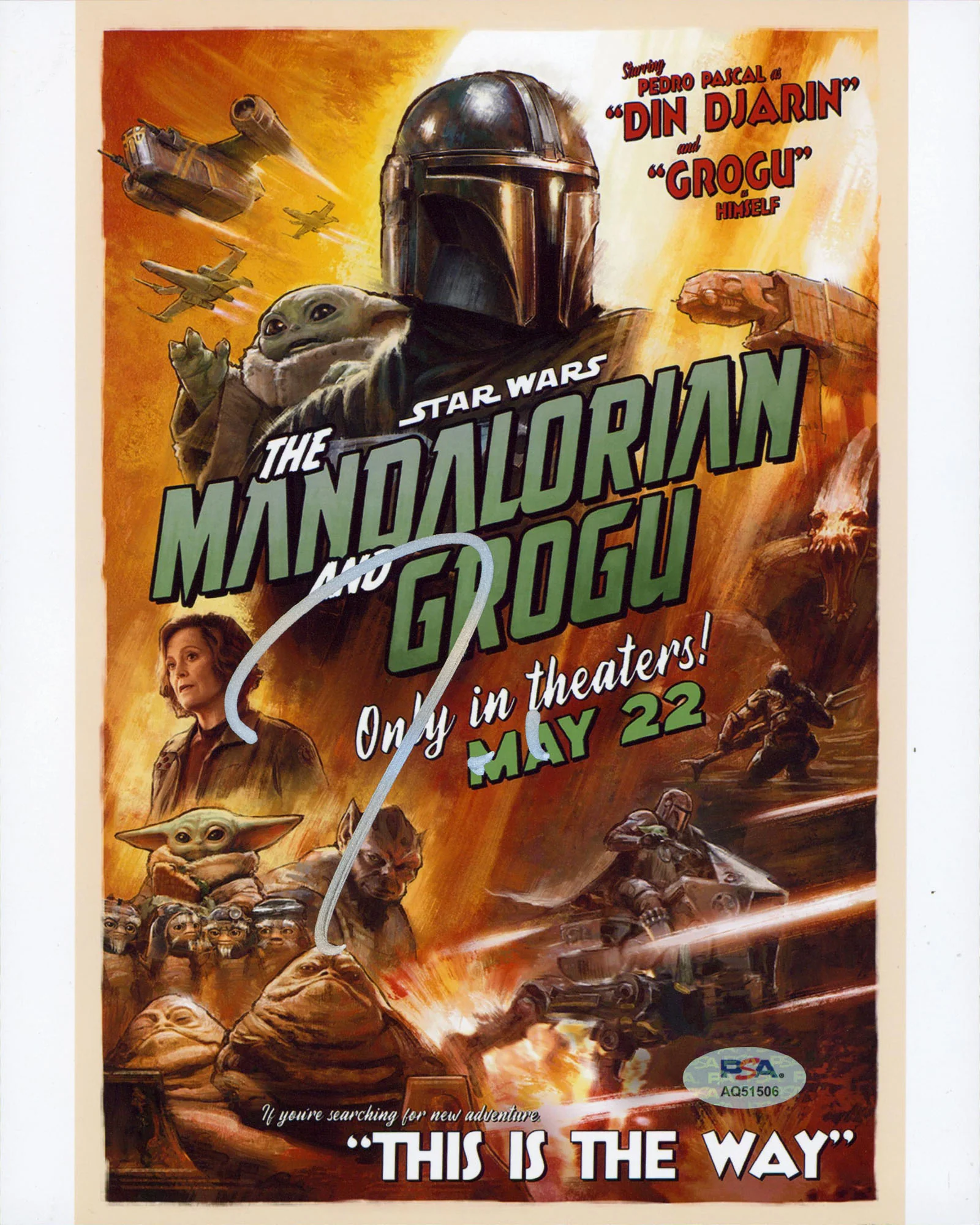 Jeremy Allen White The Mandalorian & Grogu Signed 8x10 Photo PSA #AQ51506 - Image 2