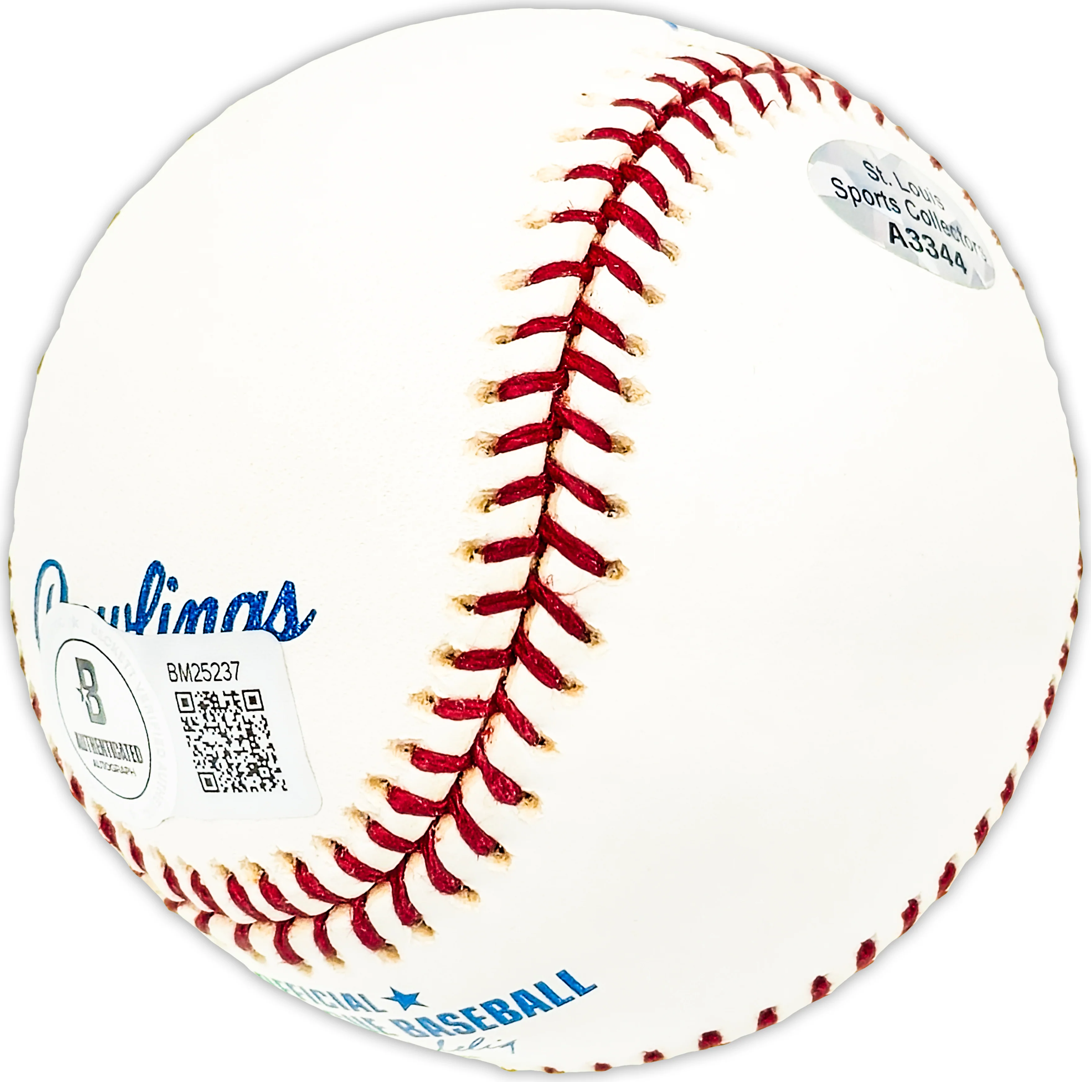 Jerry Buchek Autographed Official MLB Baseball St. Louis Cardinals "1st Run Busch Stadium 5/13/66" Beckett BAS QR #BM25237 - Image 3