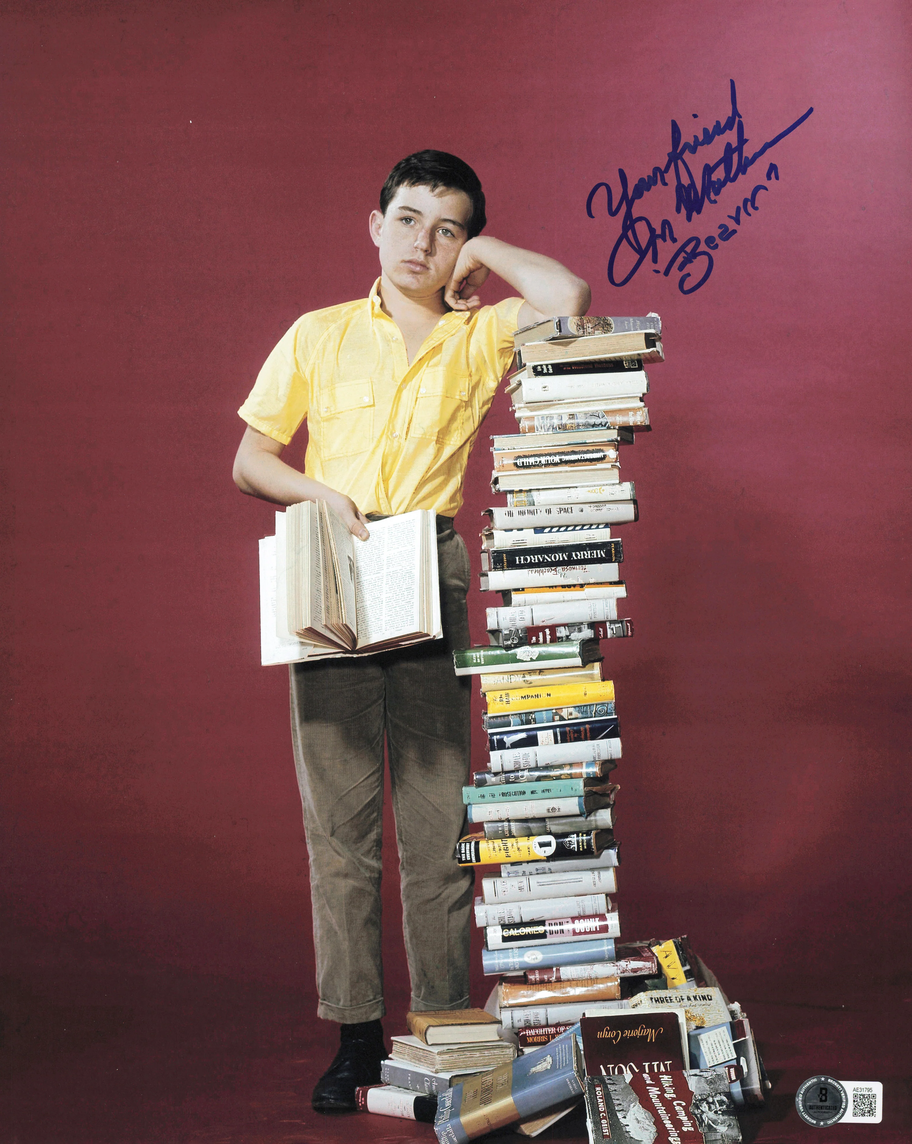 Jerry Mathers Autographed 11x14 Photo Leave It To Beaver "Beaver" Beckett BAS QR #AE31795