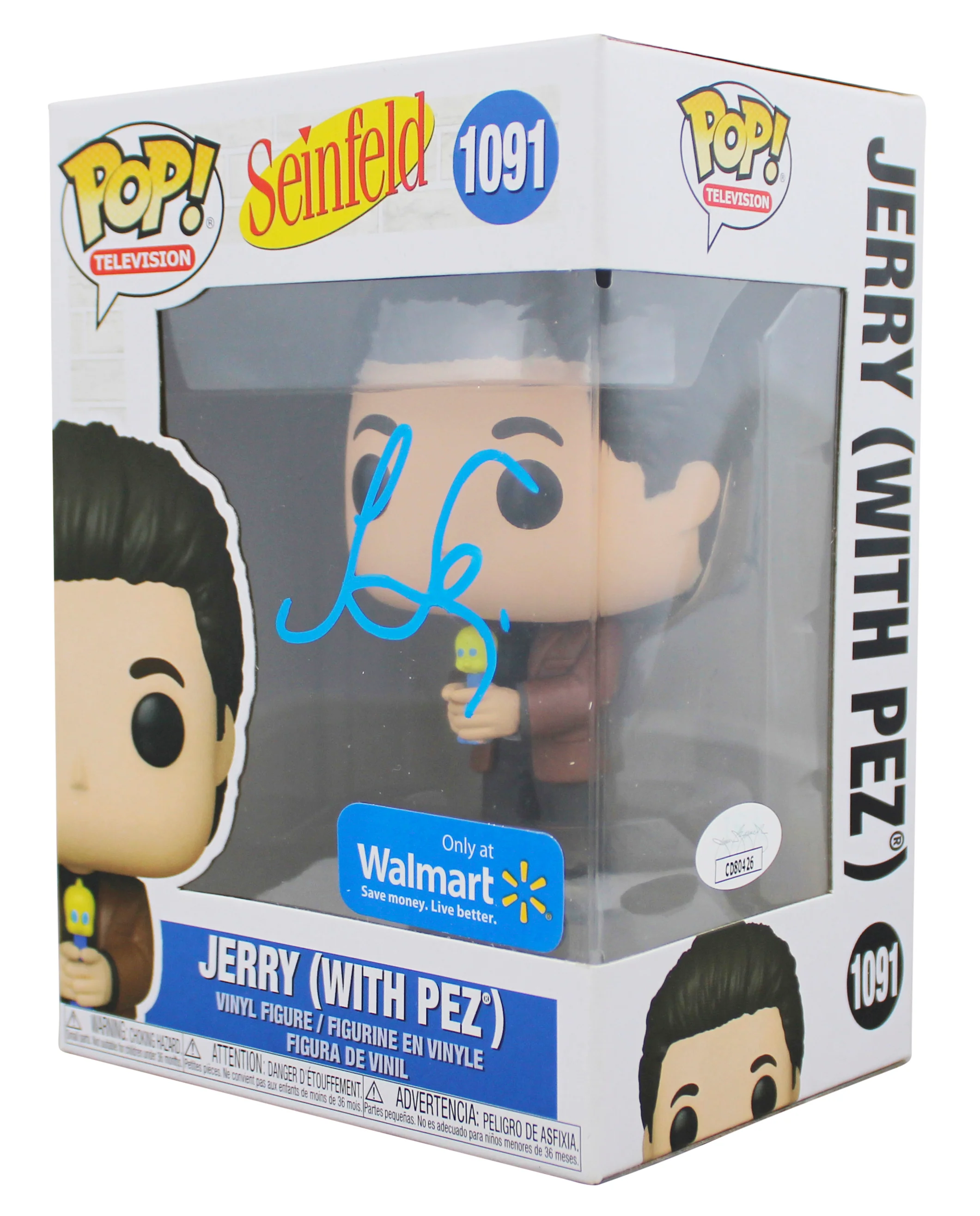Jerry Seinfeld Signed Jerry (With Pez) #1091 Funko Pop Vinyl Figure JSA #CD80426 - Image 3