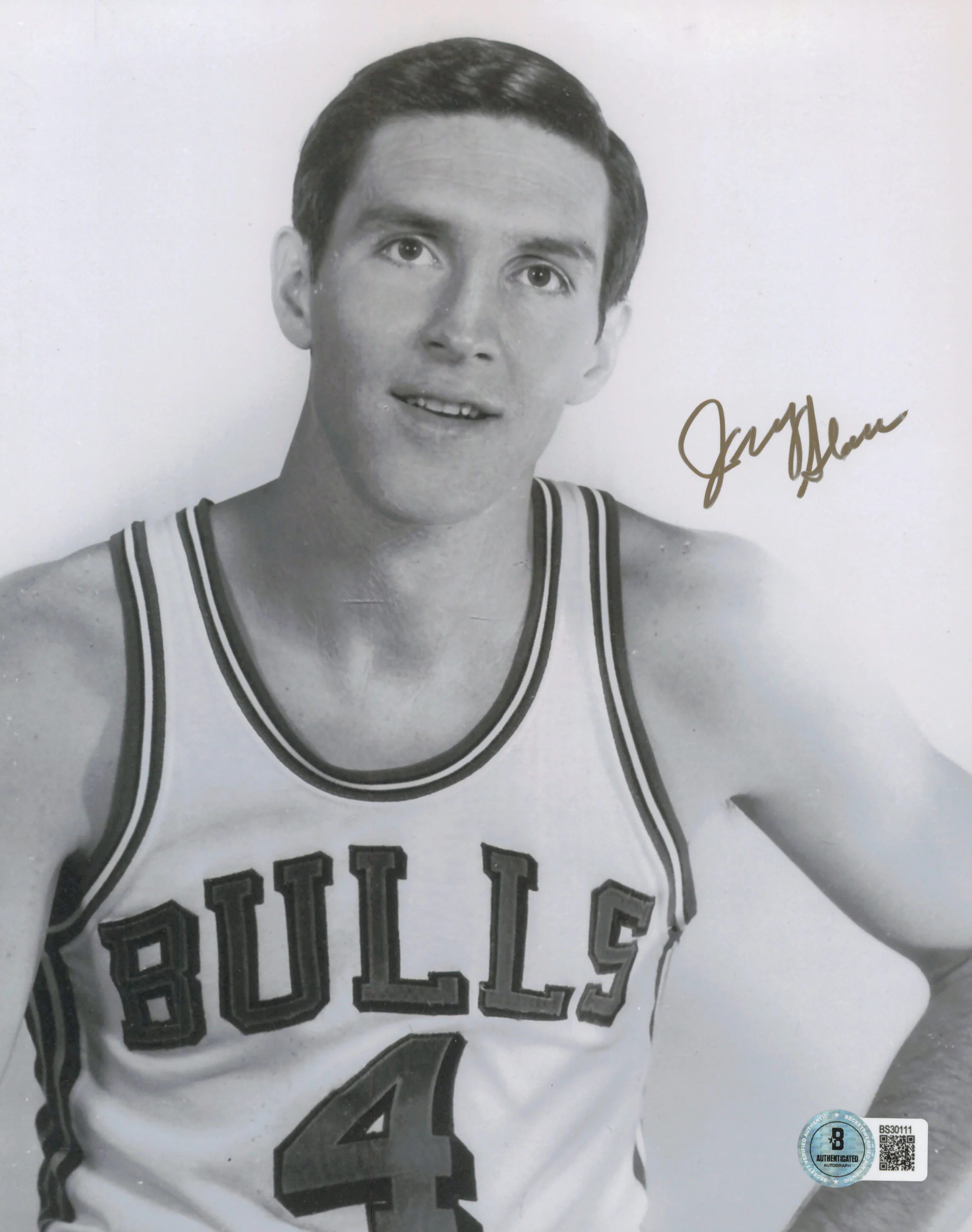 Jerry Sloan Autographed 8x10 Photo Chicago Bulls Beckett BAS QR #BS30111