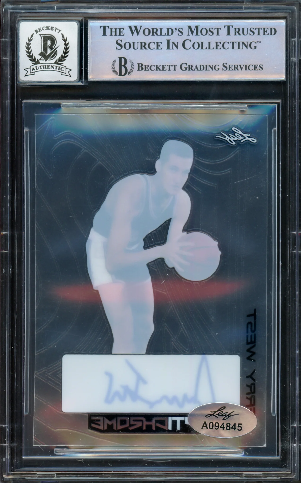 Jerry West Autographed 2022-23 Leaf Optichrome Card #BAJW3 Los Angeles Lakers Auto Grade Gem Mint 10 Beckett BAS #16622138 - Image 2