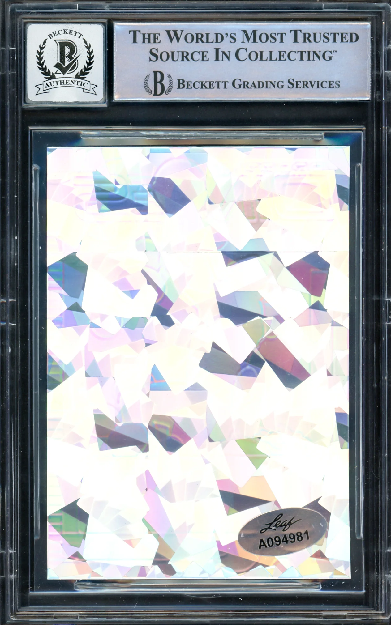 Jerry West Autographed 2022-23 Leaf Optichrome Dropping Dimes Prismatic Red White & Blue Card #DDJW1 Los Angeles Lakers Auto Grade Gem Mint 10 Beckett BAS #16622147 - Image 2