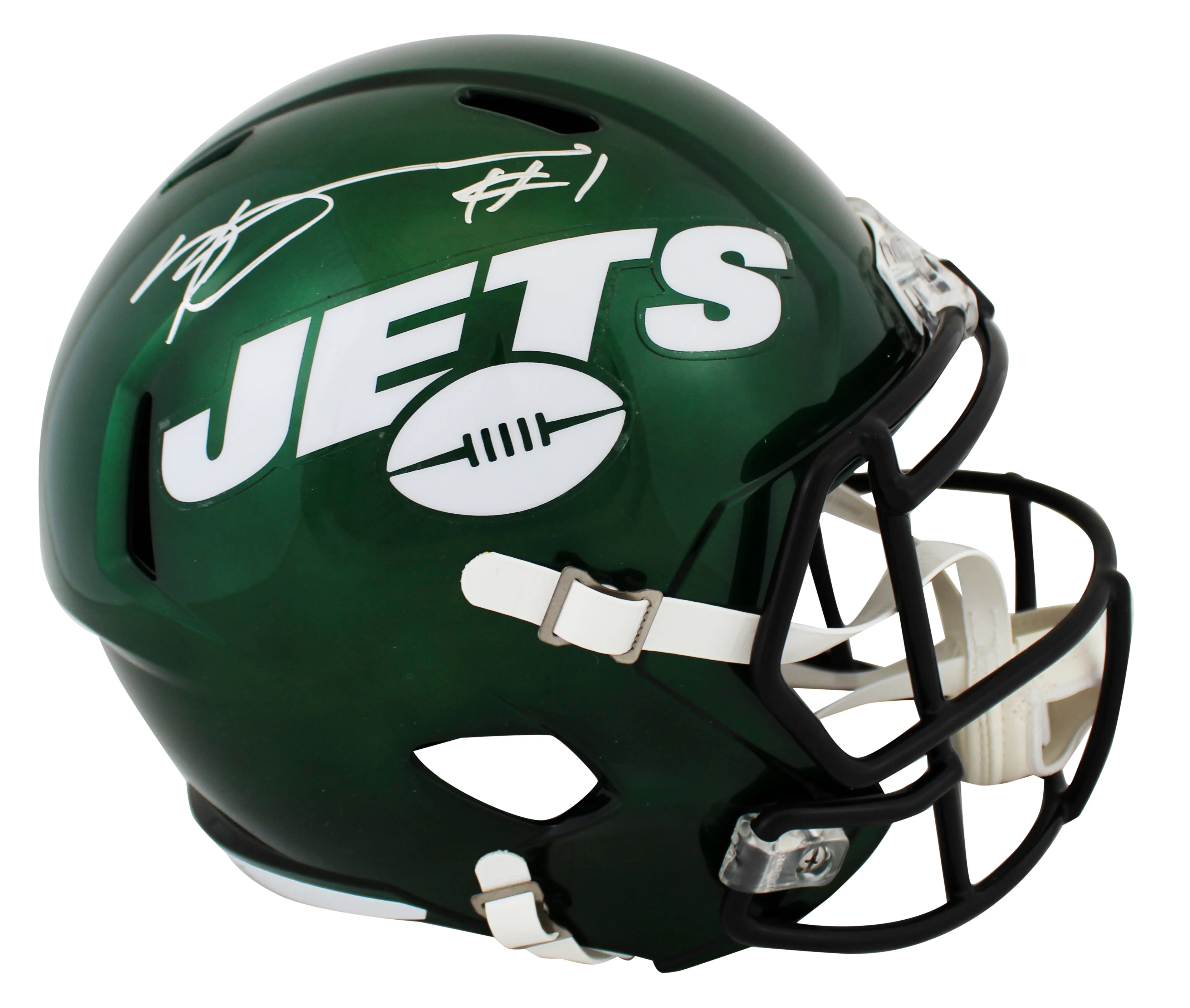 Jets Ahmad "Sauce" Gardner Signed 2019-23 F/S Speed Rep Helmet W/ Case BAS Wit - Image 3