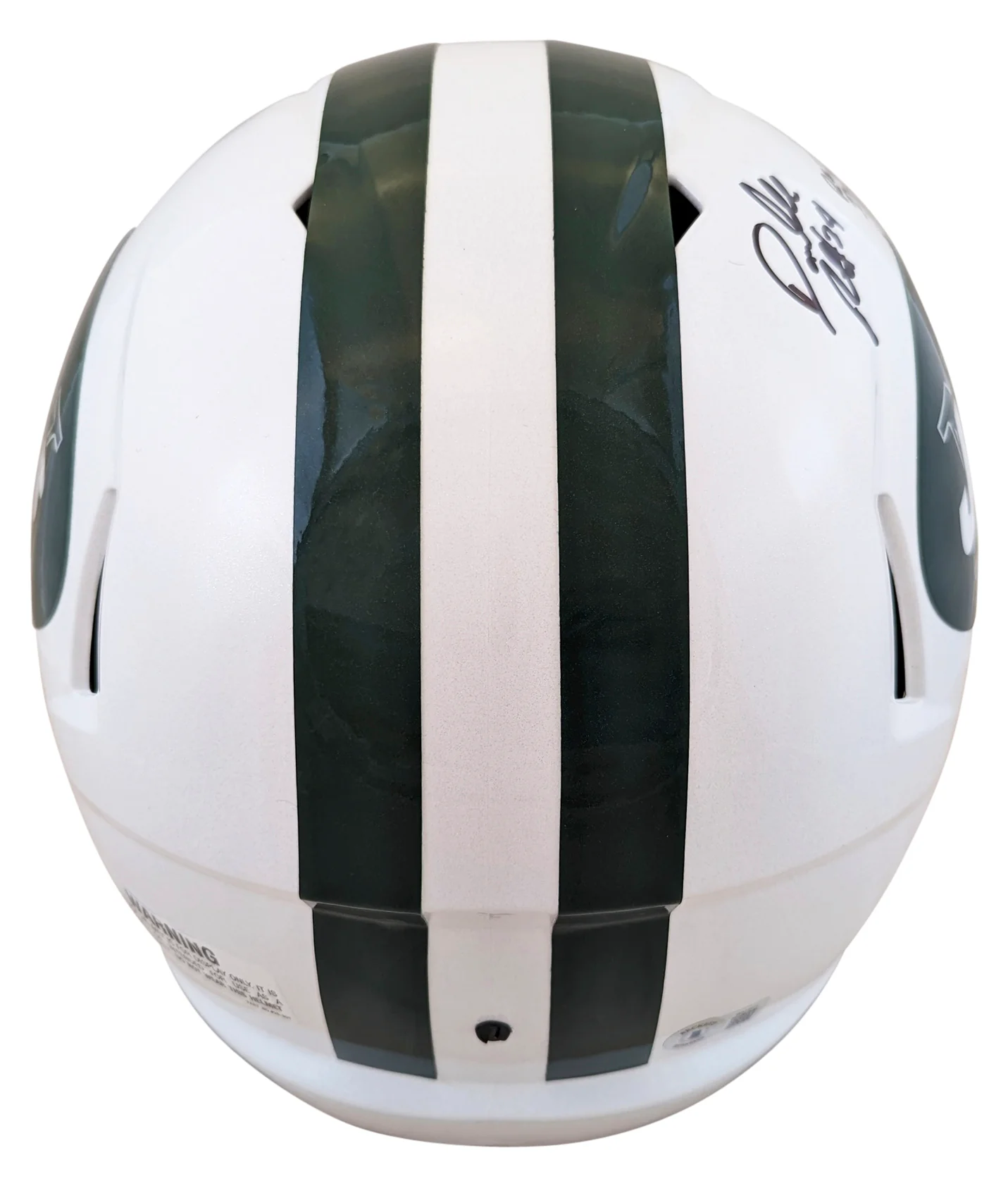 Jets Darrelle Revis Signed 98-18 TB F/S Speed Rep Helmet W/ Case BAS Witness - Image 4