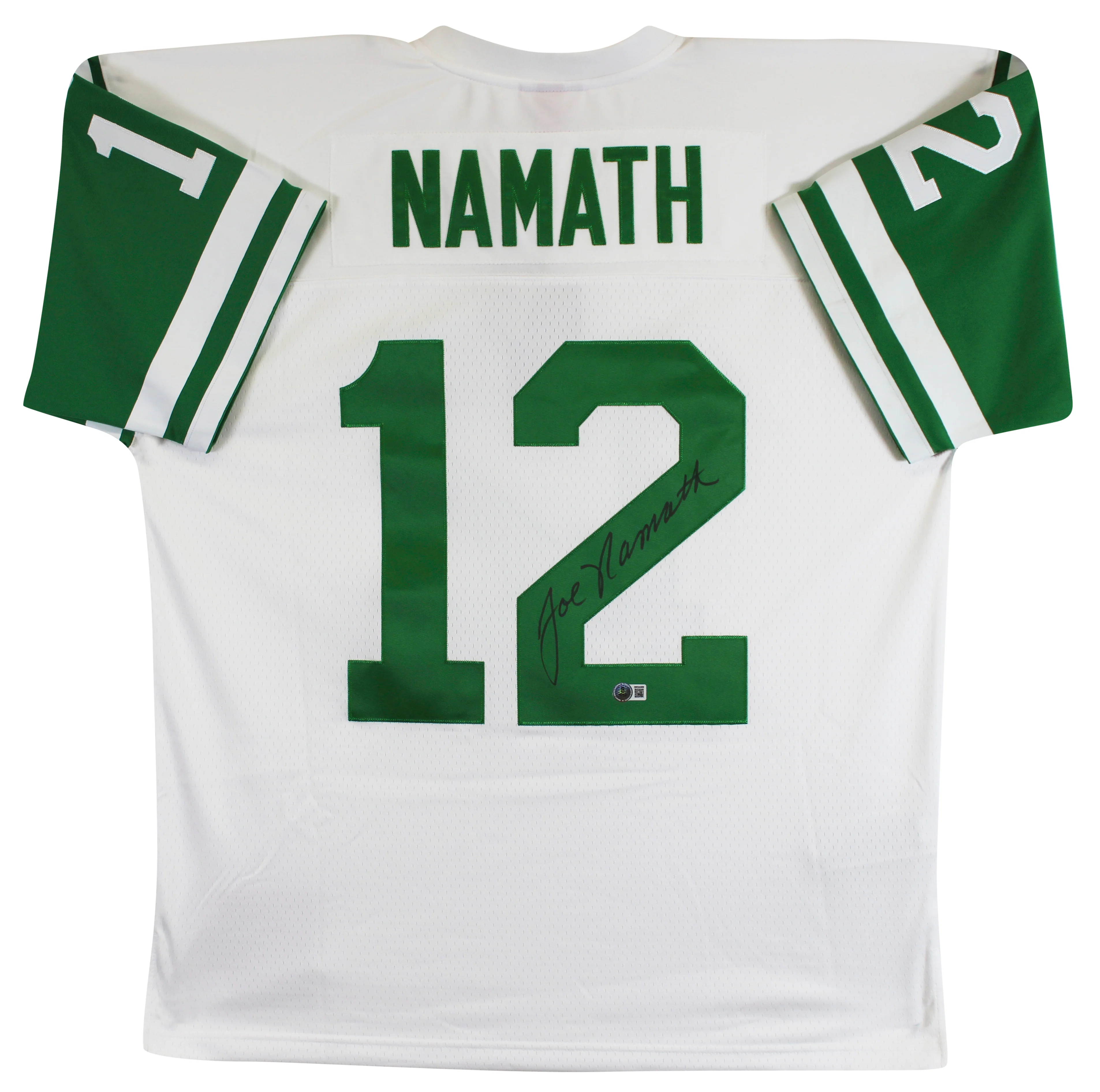 Jets Joe Namath Authentic Signed White M&N Jersey BAS Witnessed #3W324309 - Image 2
