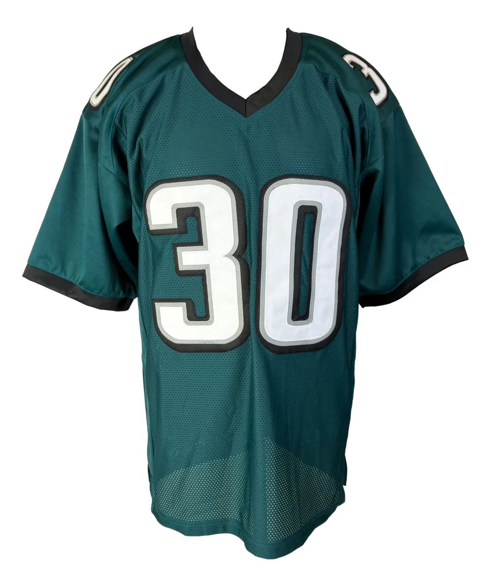 Jihaad Campbell Philadelphia Signed Green Football Jersey BAS - Image 3