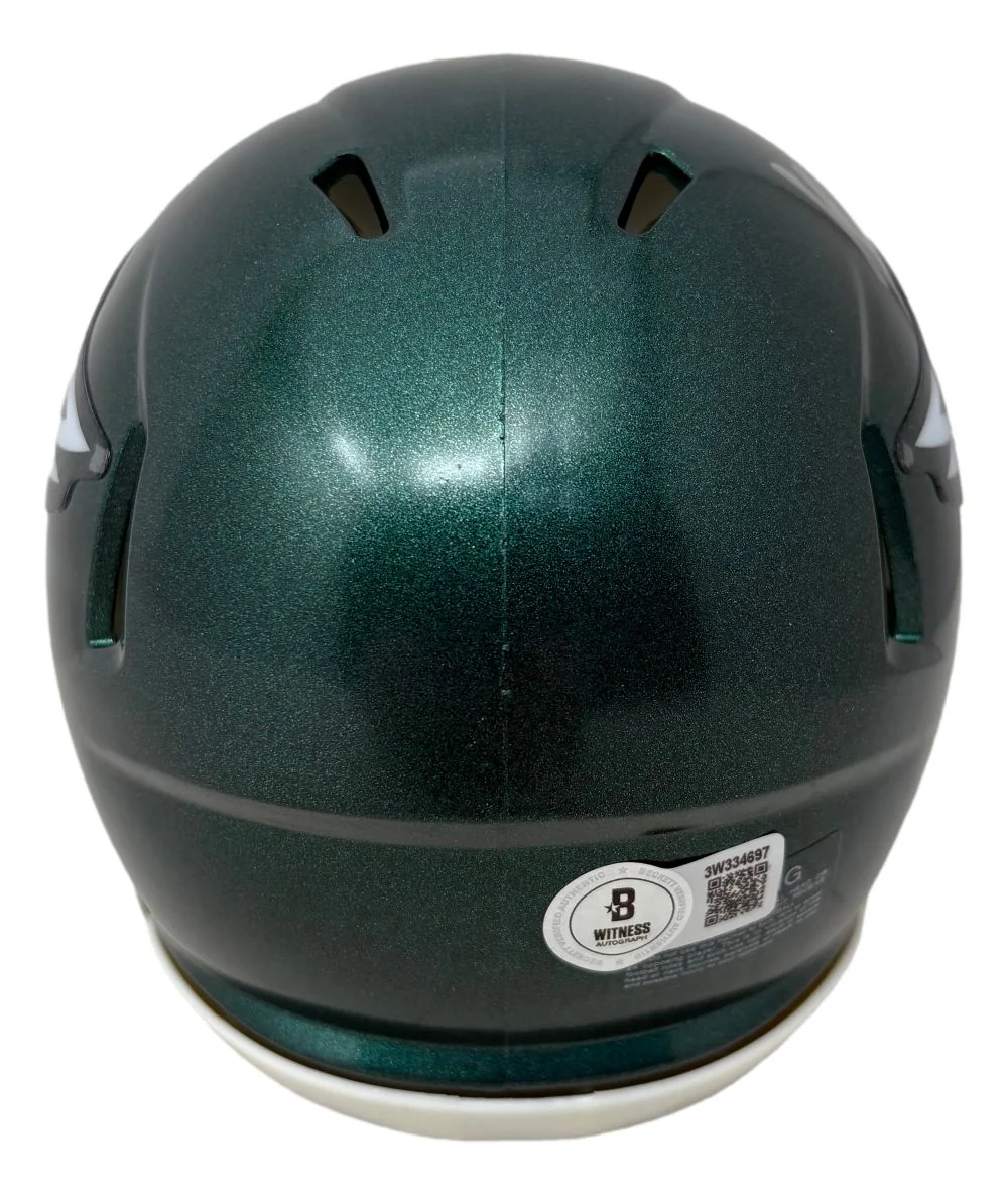Jihaad Campbell Signed Philadelphia Eagles Mini Speed Helmet BAS - Image 2