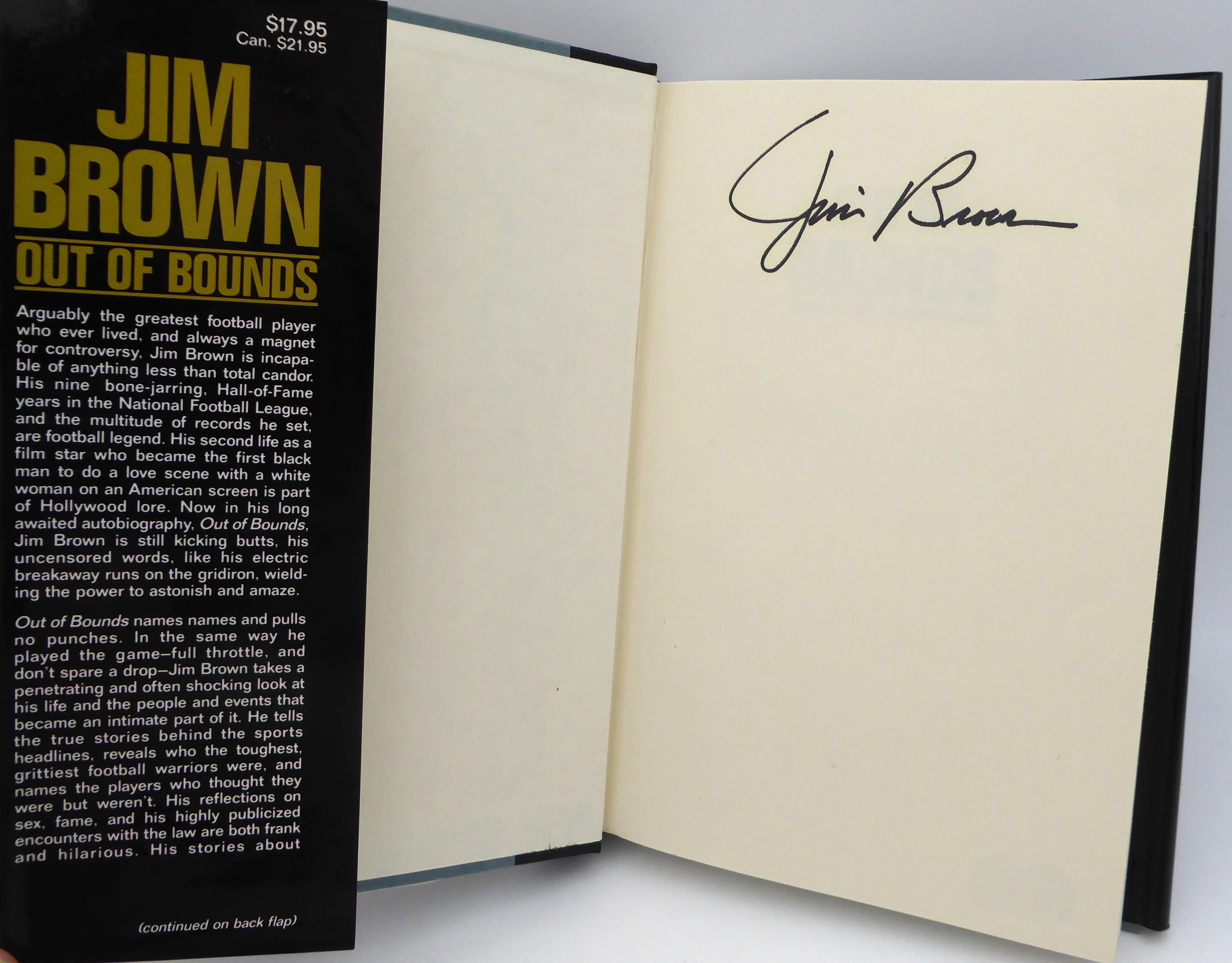 Jim Brown Autographed Book Cleveland Browns Beckett BAS #AC85220 - Image 2