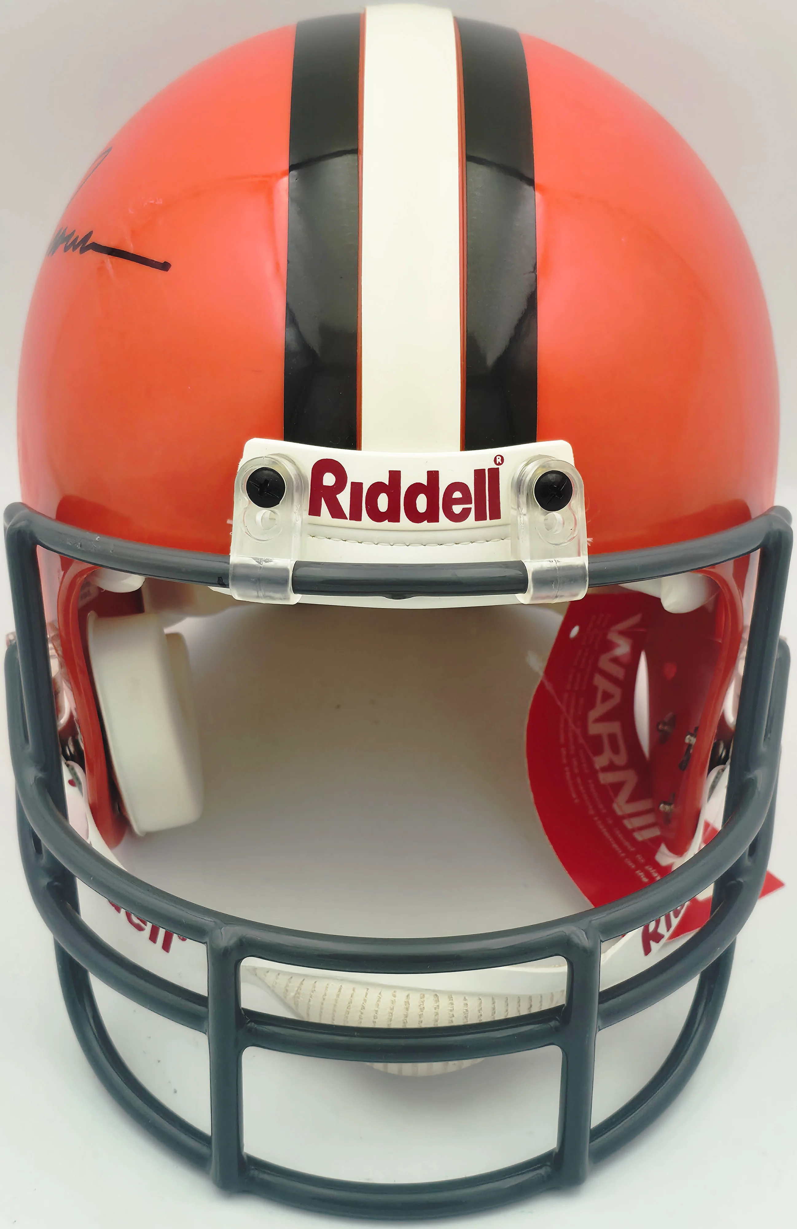 Jim Brown Autographed Cleveland Browns Orange Full Size Authentic Helmet "HOF 71" Steiner Holo SKU #260016 - Image 3