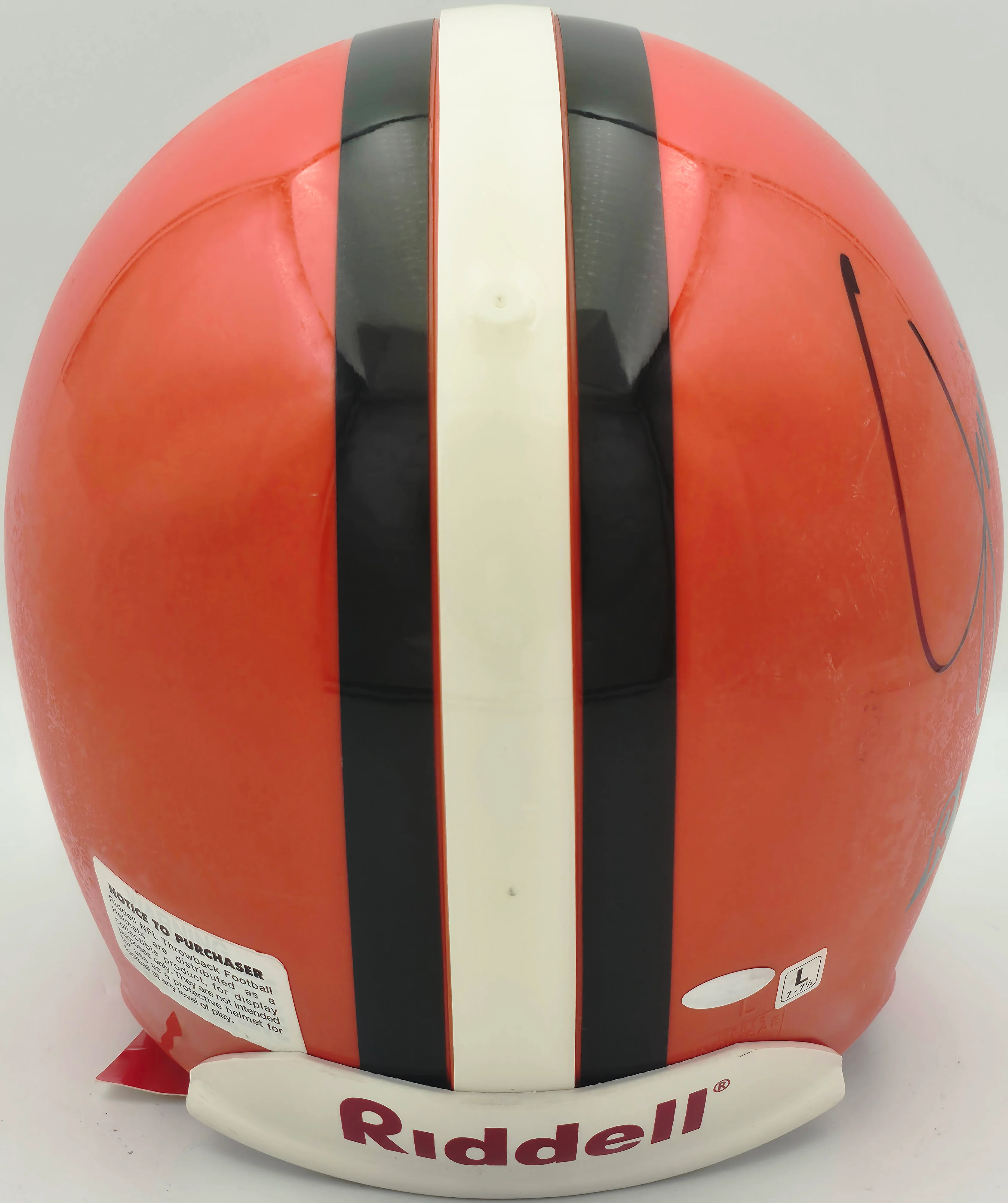 Jim Brown Autographed Cleveland Browns Orange Full Size Authentic Helmet "HOF 71" Steiner Holo SKU #260016 - Image 4