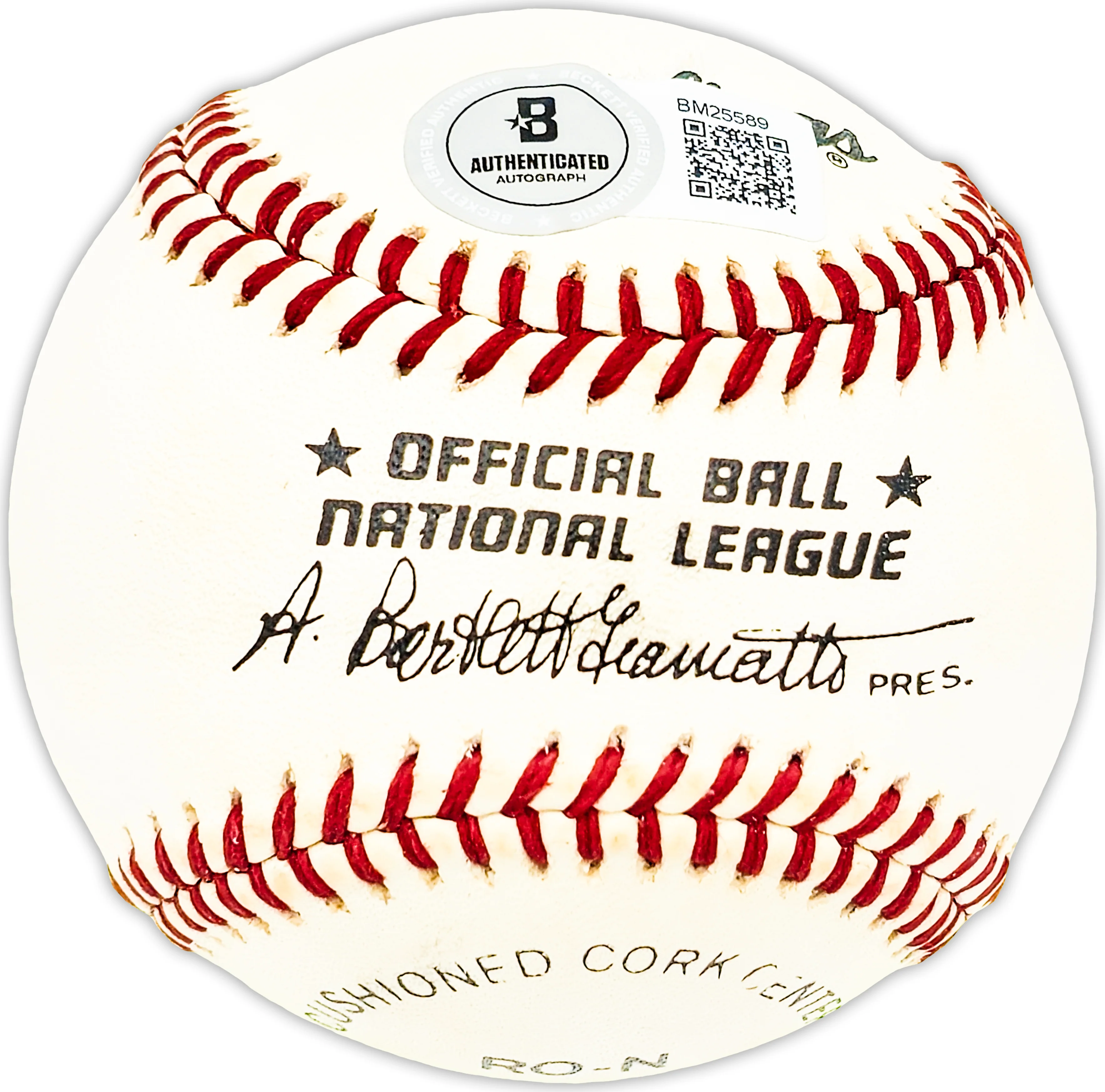 Jim Greengrass Autographed Official NL Baseball Cincinnati Reds, Philadelphia Phillies Beckett BAS QR #BM25589 - Image 2