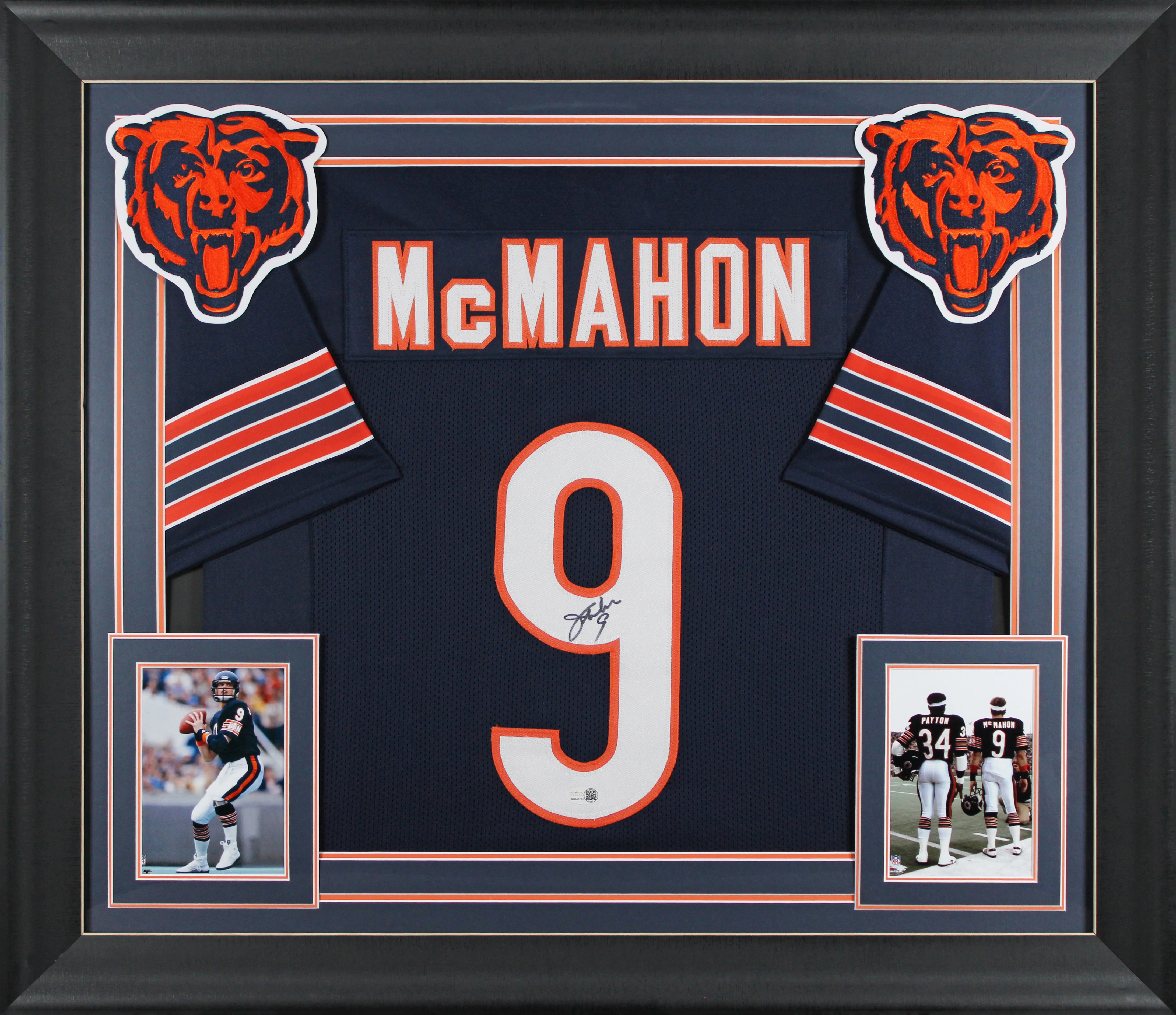 Jim McMahon Authentic Signed Navy Pro Style Framed Jersey JSA Witness - Image 2