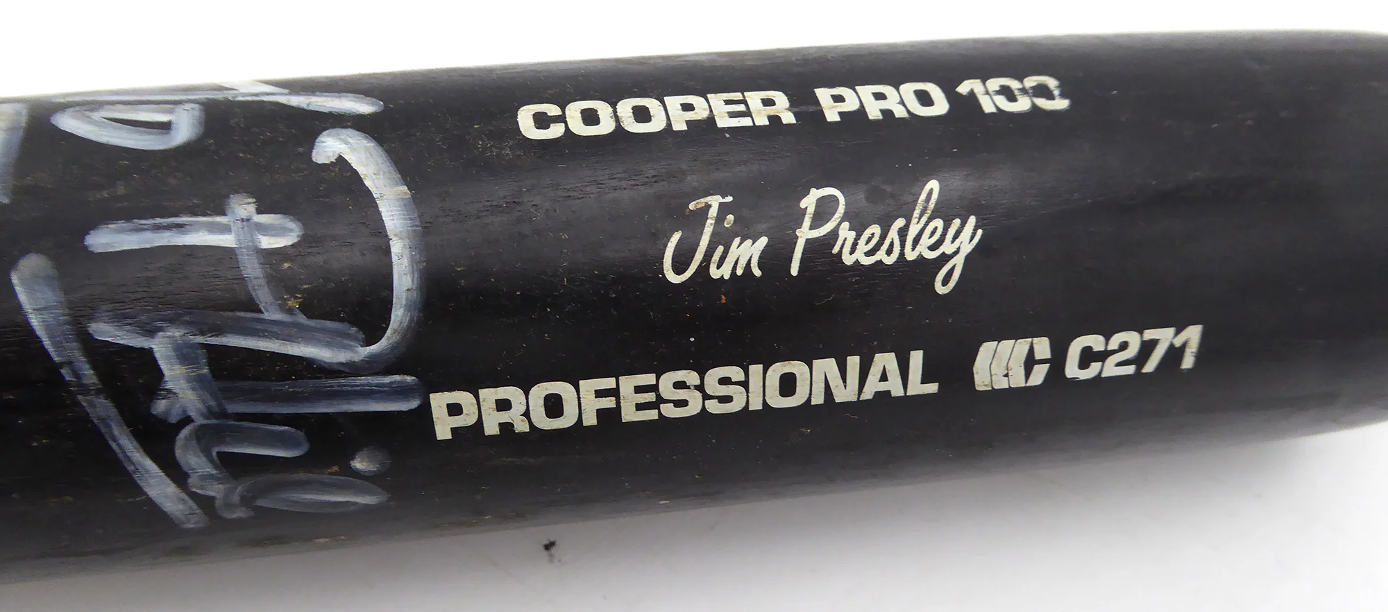 Jim Presley Autographed Game Used Cooper C271 Bat Seattle Mariners "To Phil" SKU #253271 - Image 2