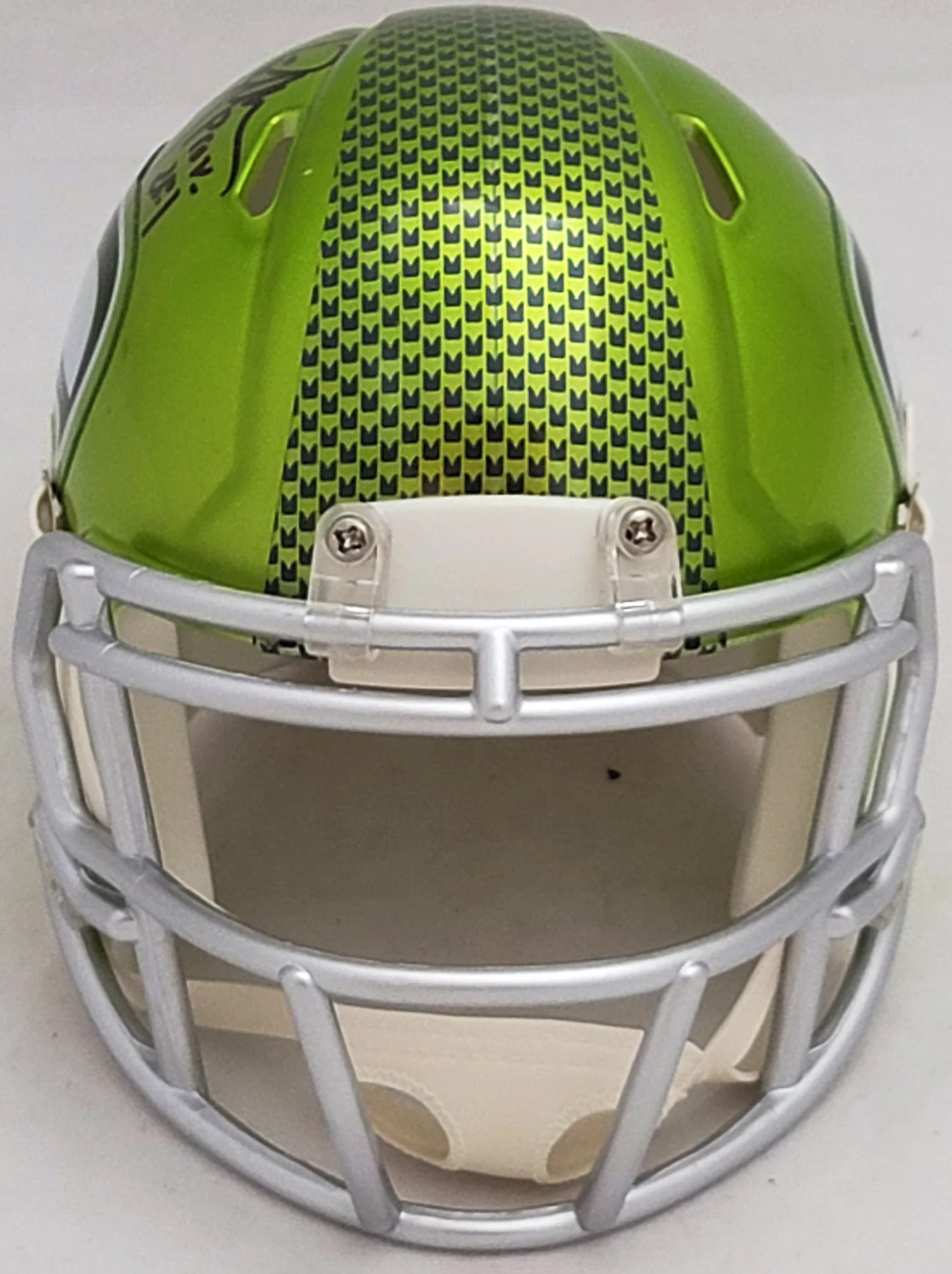 Jim Zorn Autographed Seattle Seahawks Flash Green Speed Mini Helmet MCS Holo Stock #211074 - Image 3