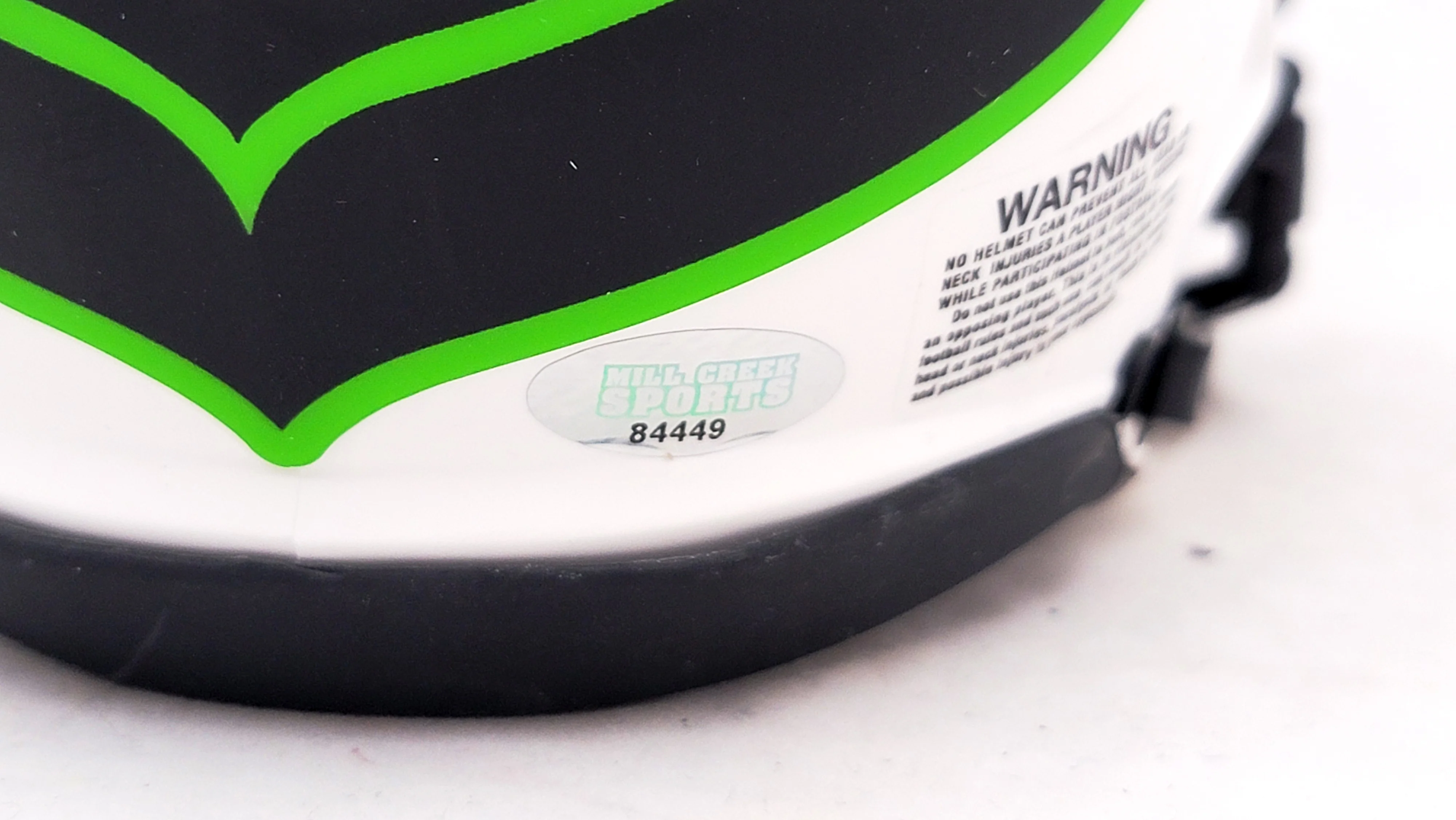 Jim Zorn Autographed Seattle Seahawks Lunar Eclipse White Speed Mini Helmet MCS Holo Stock #211075 - Image 5