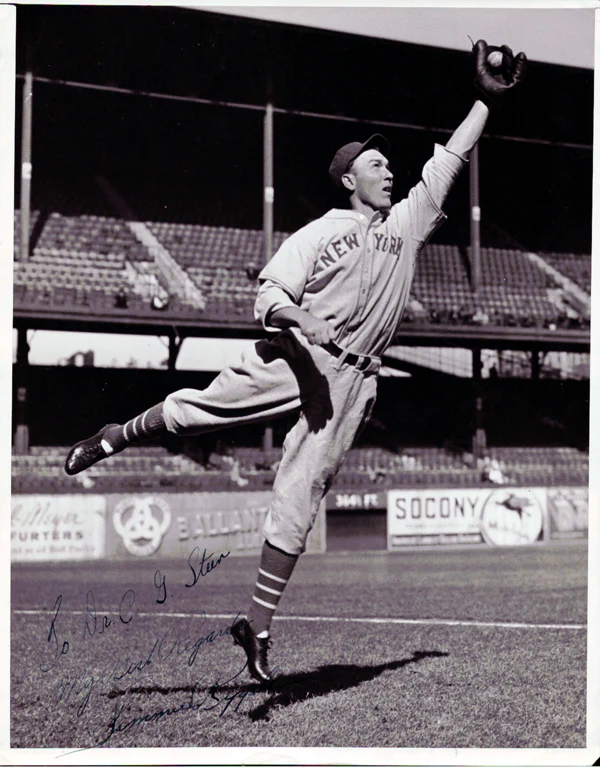 Jimmie Ripple Autographed 8x10 Photo New York Giants "To Dr. Steen Best Regards" PSA/DNA #Y01999
