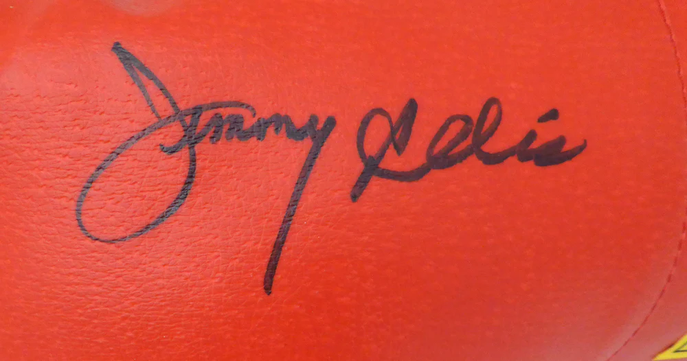 Jimmy Ellis Autographed Red Everlast Boxing Glove Beckett BAS #C71443 - Image 2