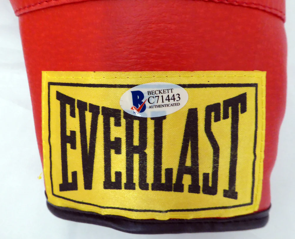 Jimmy Ellis Autographed Red Everlast Boxing Glove Beckett BAS #C71443 - Image 3
