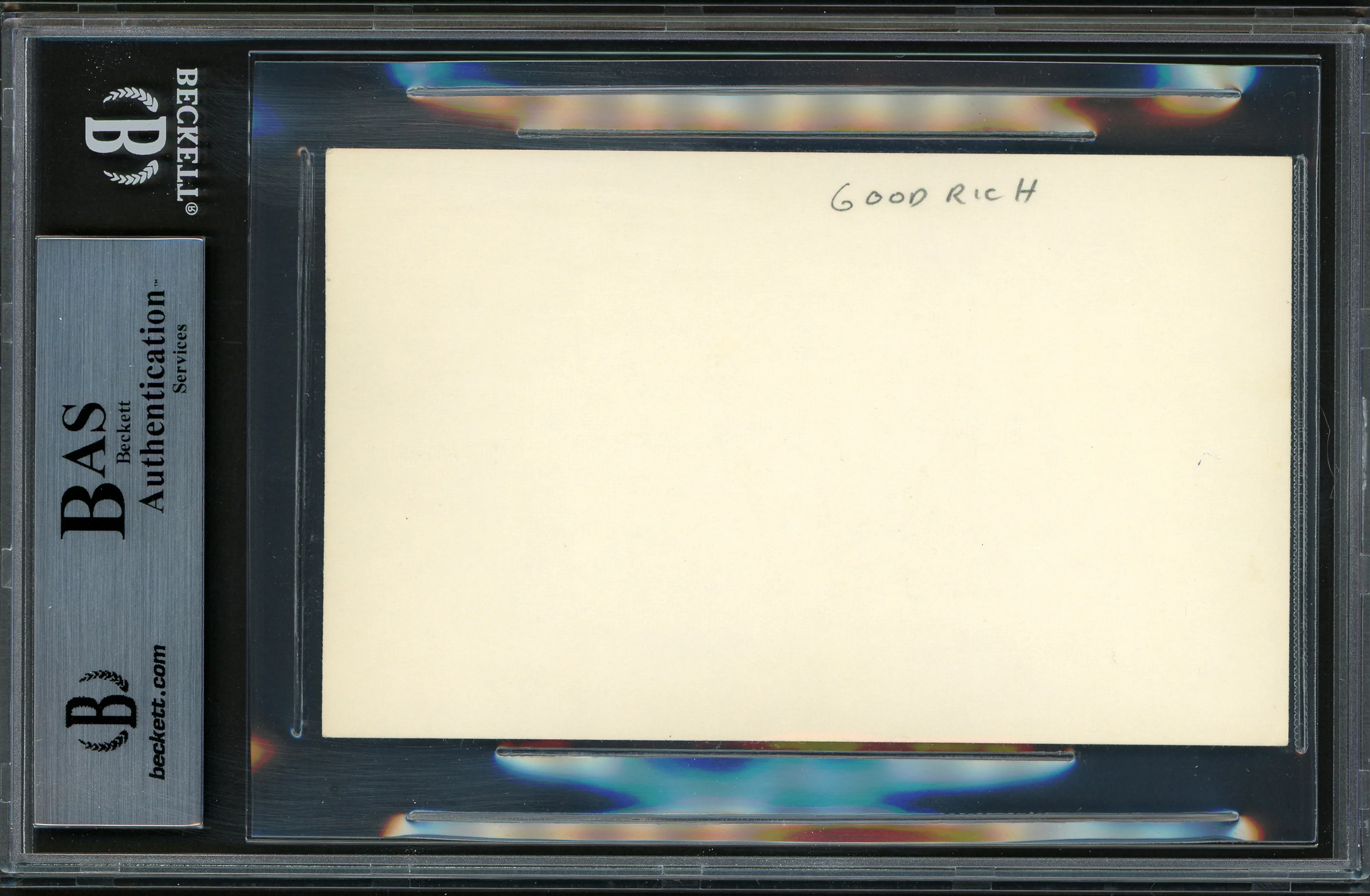 Jimmy Goodrich Autographed 3x5 Index Card 1925 Lightweight Champion "To Bob" Beckett BAS #12516828 - Image 2