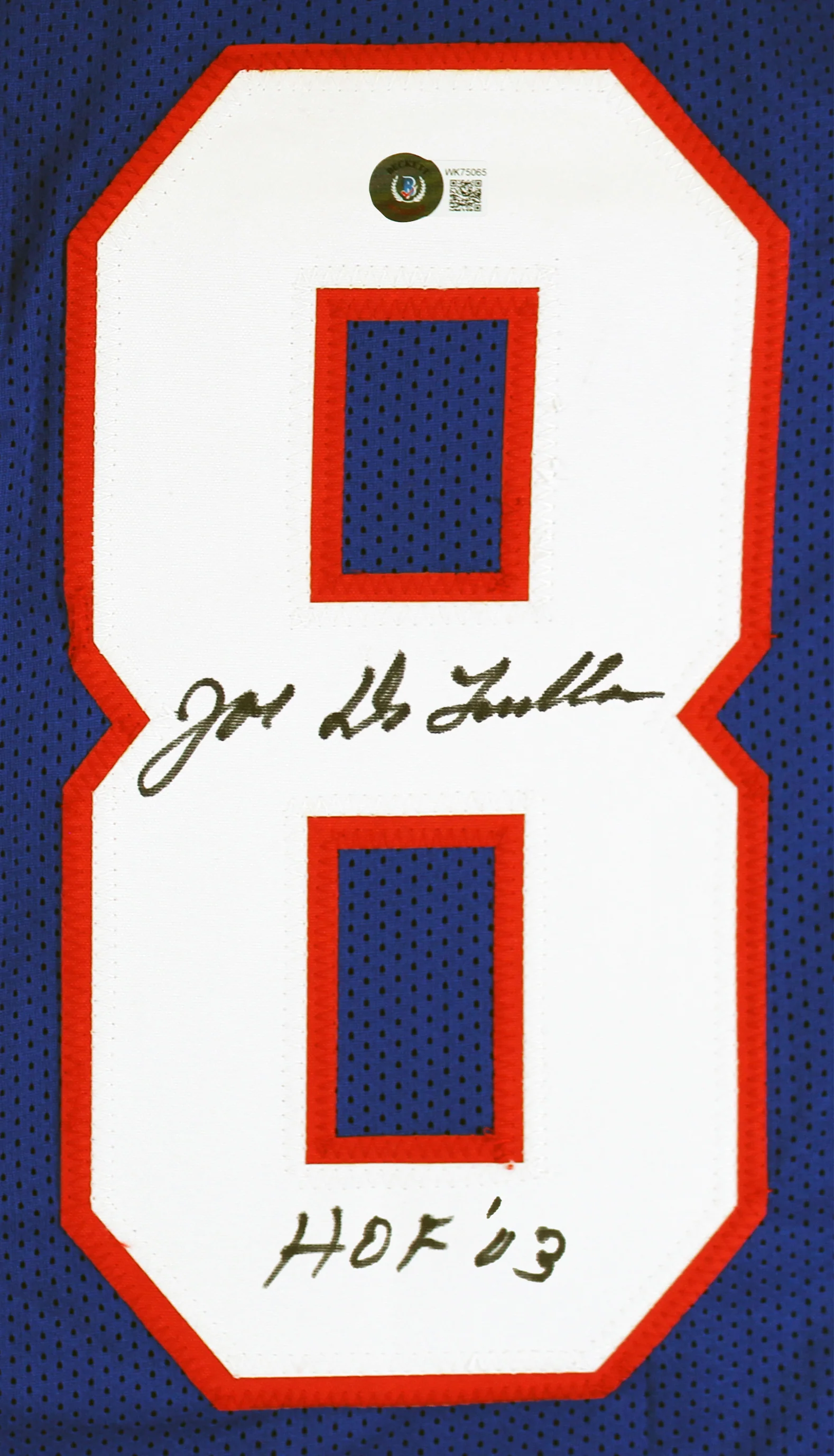 Joe DeLamielleure "HOF 03" Authentic Signed Blue Pro Style Jersey BAS Witnessed - Image 3