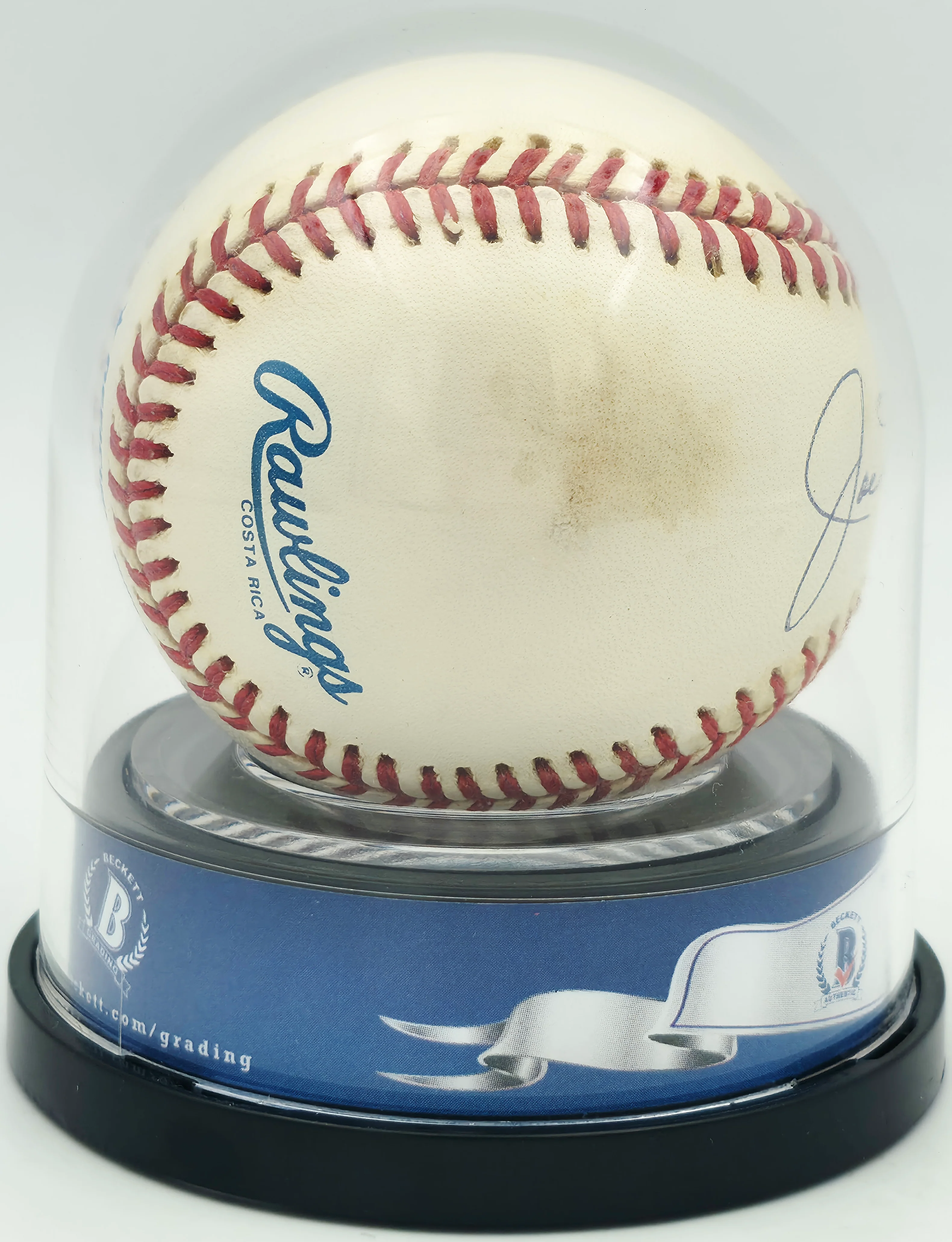 Joe DiMaggio Autographed Official AL Baseball New York Yankees Auto Grade Mint 9 Beckett BAS #18630537 - Image 4