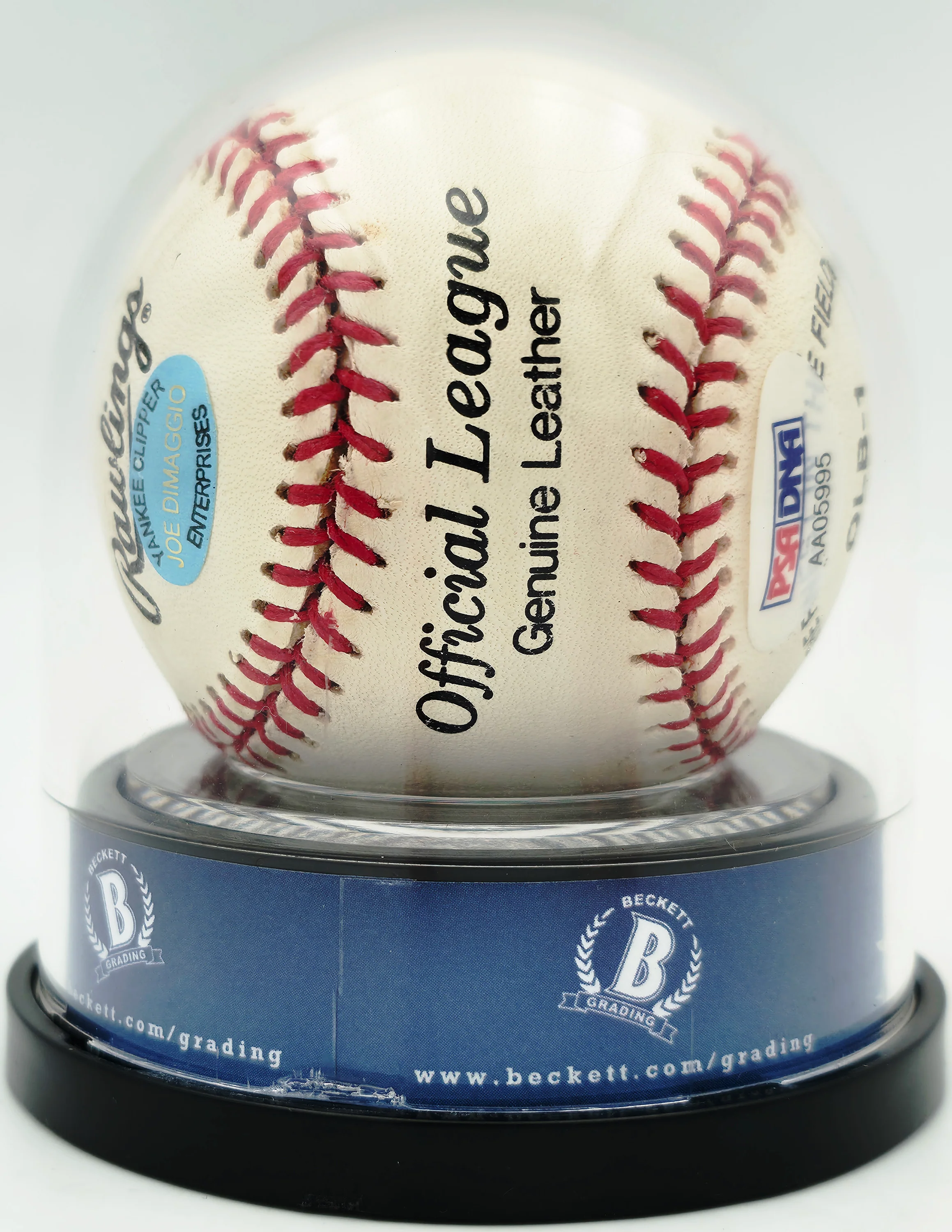 Joe DiMaggio Autographed Official JD Logo League Baseball New York Yankees Auto Grade Gem Mint 10 Beckett BAS #19815349 - Image 2