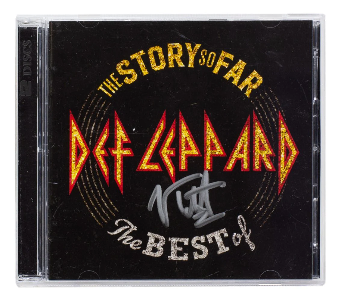 Joe Elliott Signed Def Leppard The Story So Far CD Booklet JSA ITP