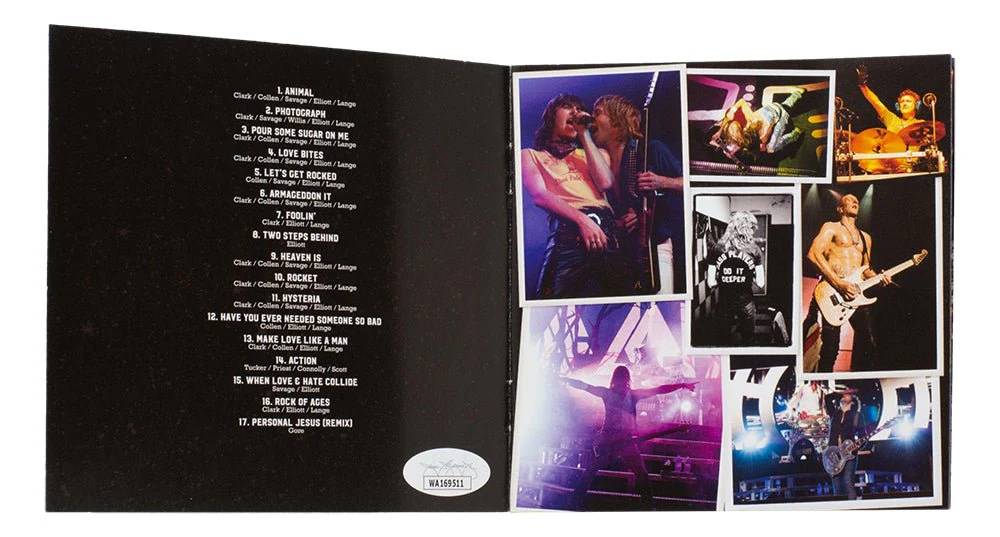 Joe Elliott Signed Def Leppard The Story So Far CD Booklet JSA ITP - Image 4