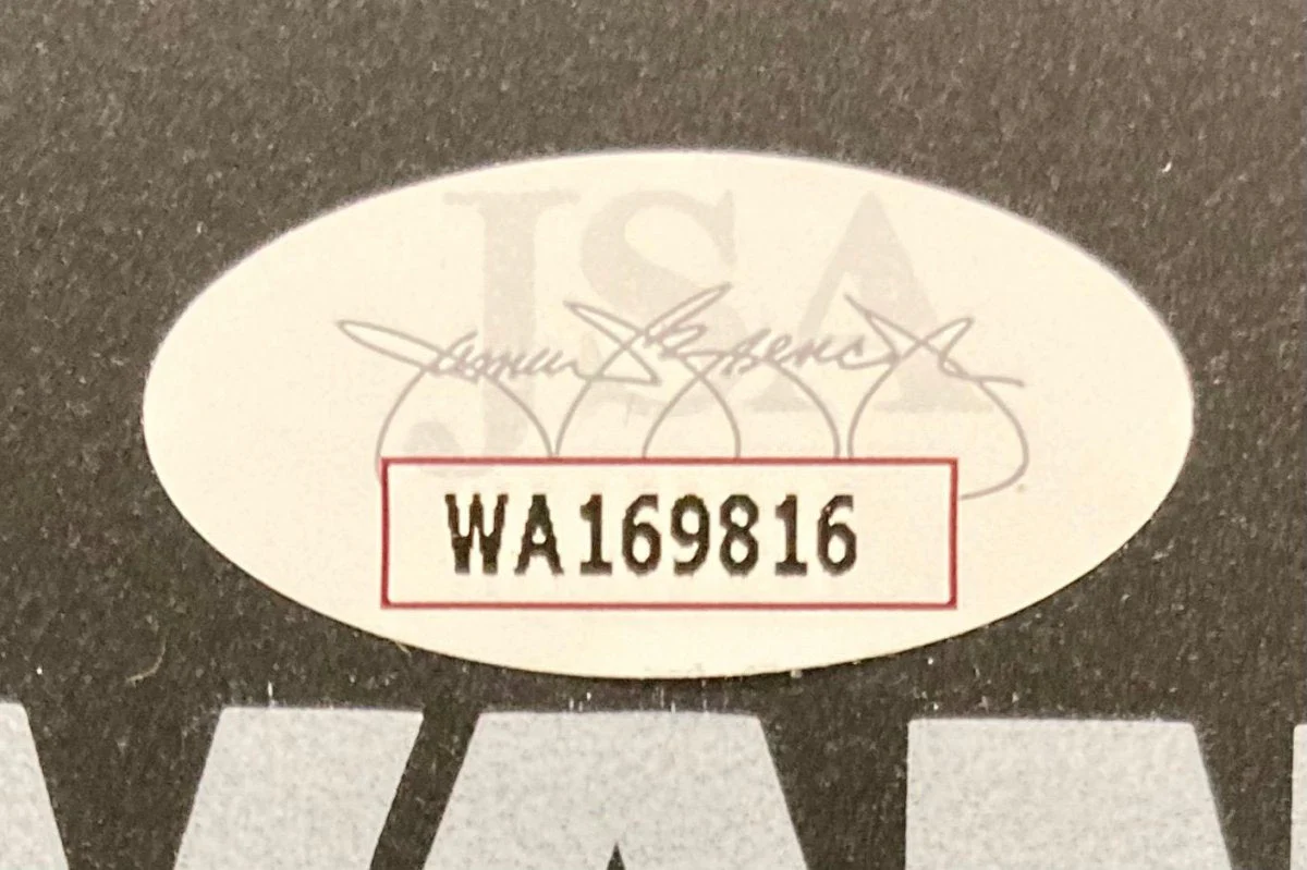 Joe Elliott Phil Collen Def Leppard Signed 15" Black Evans Drum Head JSA Holo - Image 2