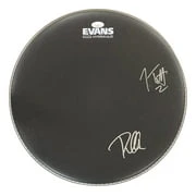 Joe Elliott Phil Collen Def Leppard Signed 15" Black Evans Drum Head JSA Holo - Image 3