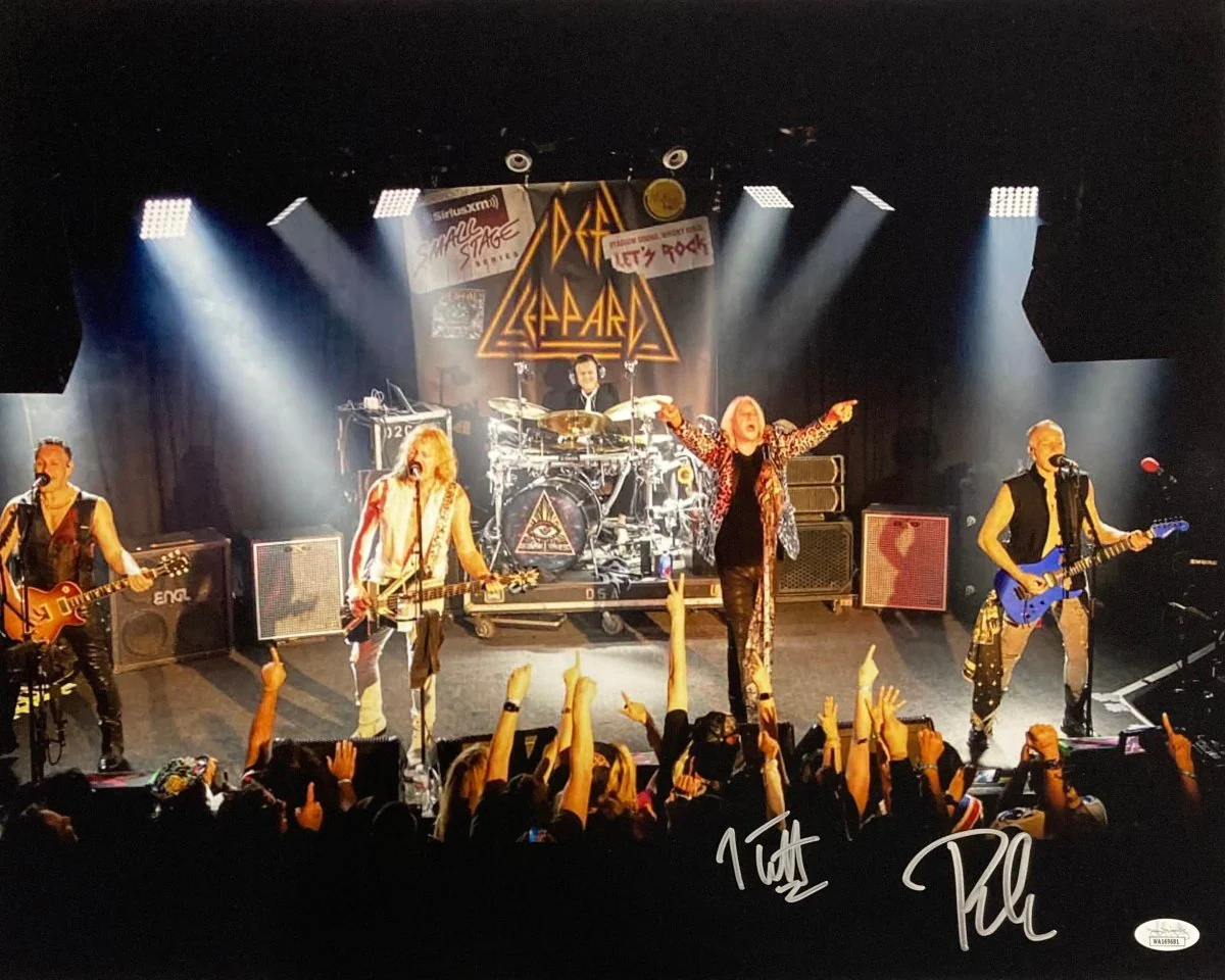 Joe Elliott Phil Collen Signed 16x20 Def Leppard Band Photo 2 JSA ITP - Image 5