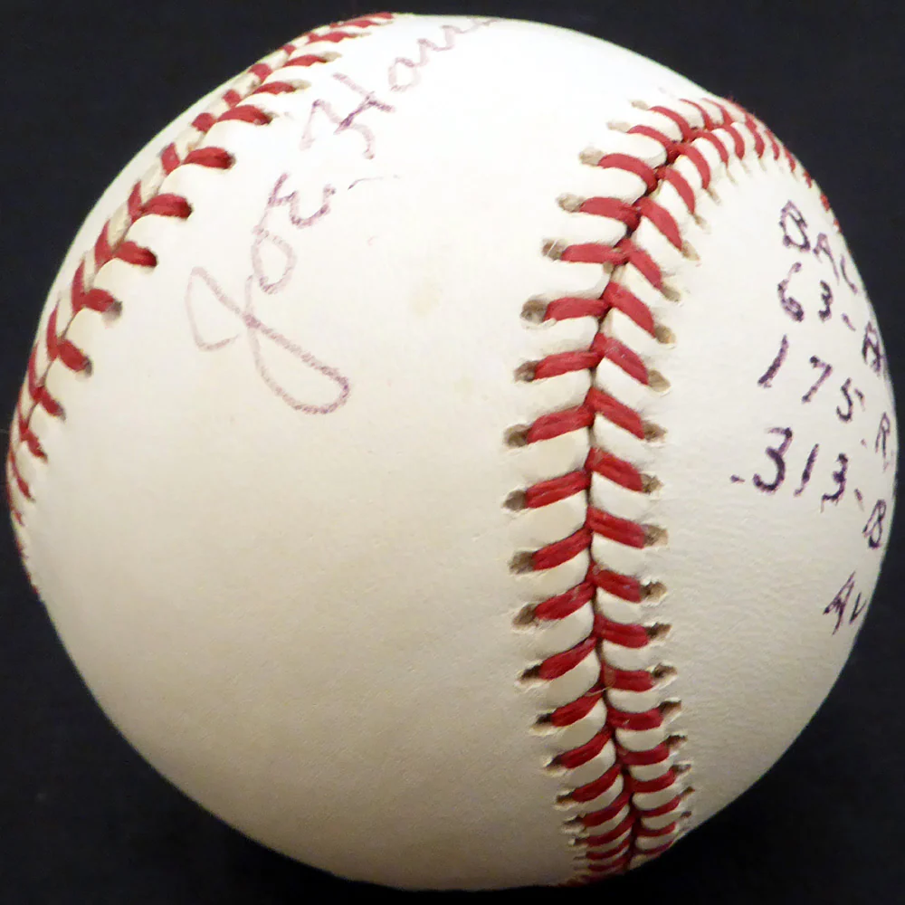 Joe Hauser Autographed Official AL Baseball Baltimore Orioles, Oakland A's "HR, RBI & Batting AVG" Beckett BAS #F29093 - Image 5