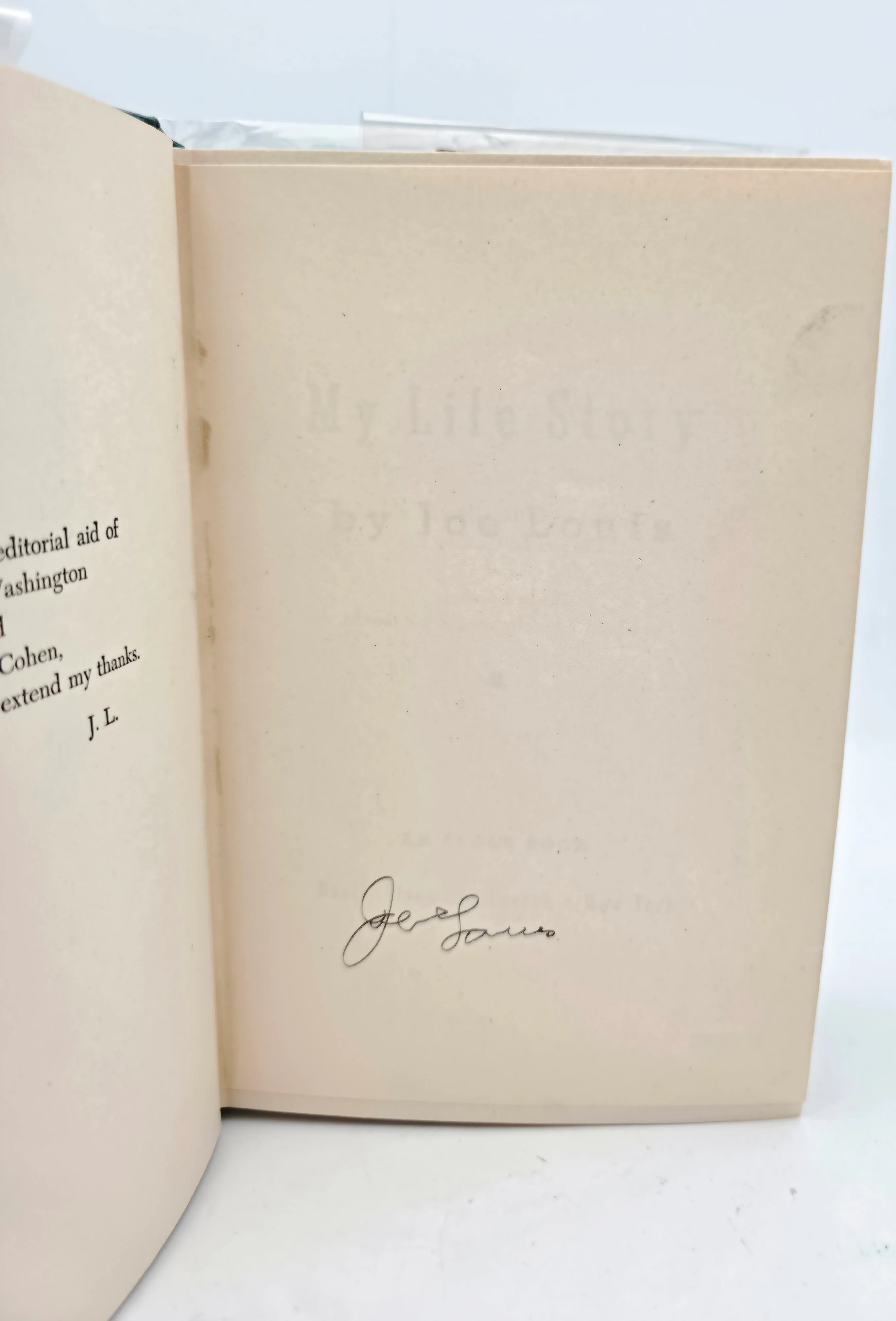 Joe Louis Autographed My Life Story' Autobiography Book Heavyweight Champ PSA/DNA #H45239 - Image 2