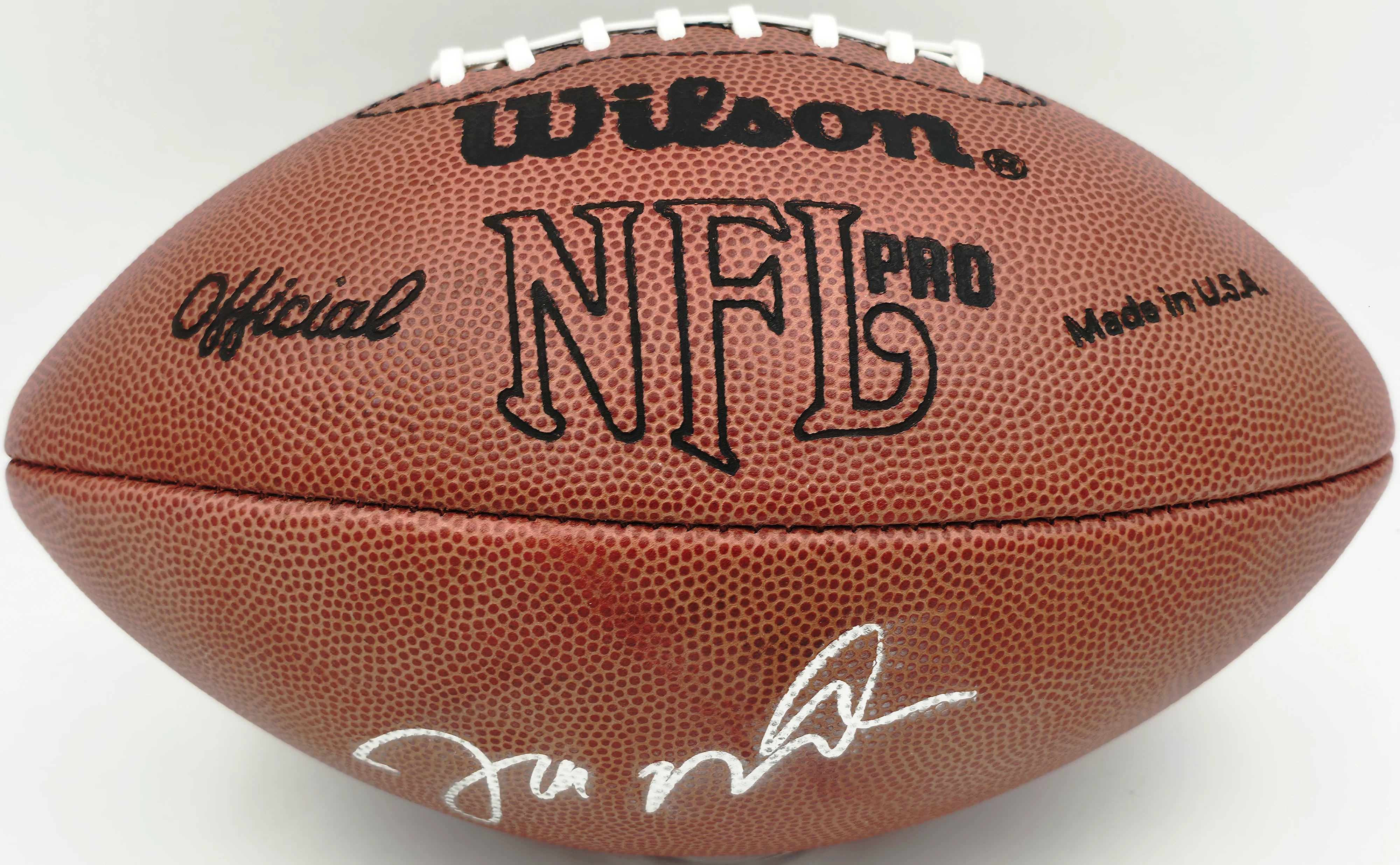 Joe Montana Autographed Official NFL Leather Football San Francisco 49ers (Smudged) Beckett BAS QR #BS30303 - Image 3