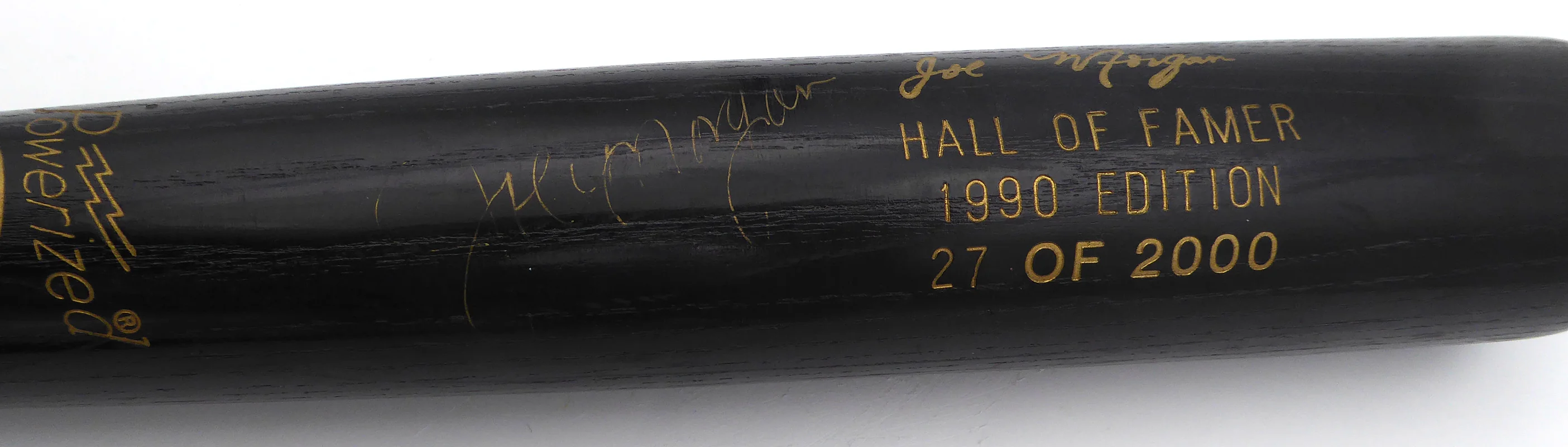 Joe Morgan Autographed Louisville Slugger Hall of Fame Bat Cincinnati Reds Light Signature Beckett BAS QR #BP55331 - Image 3